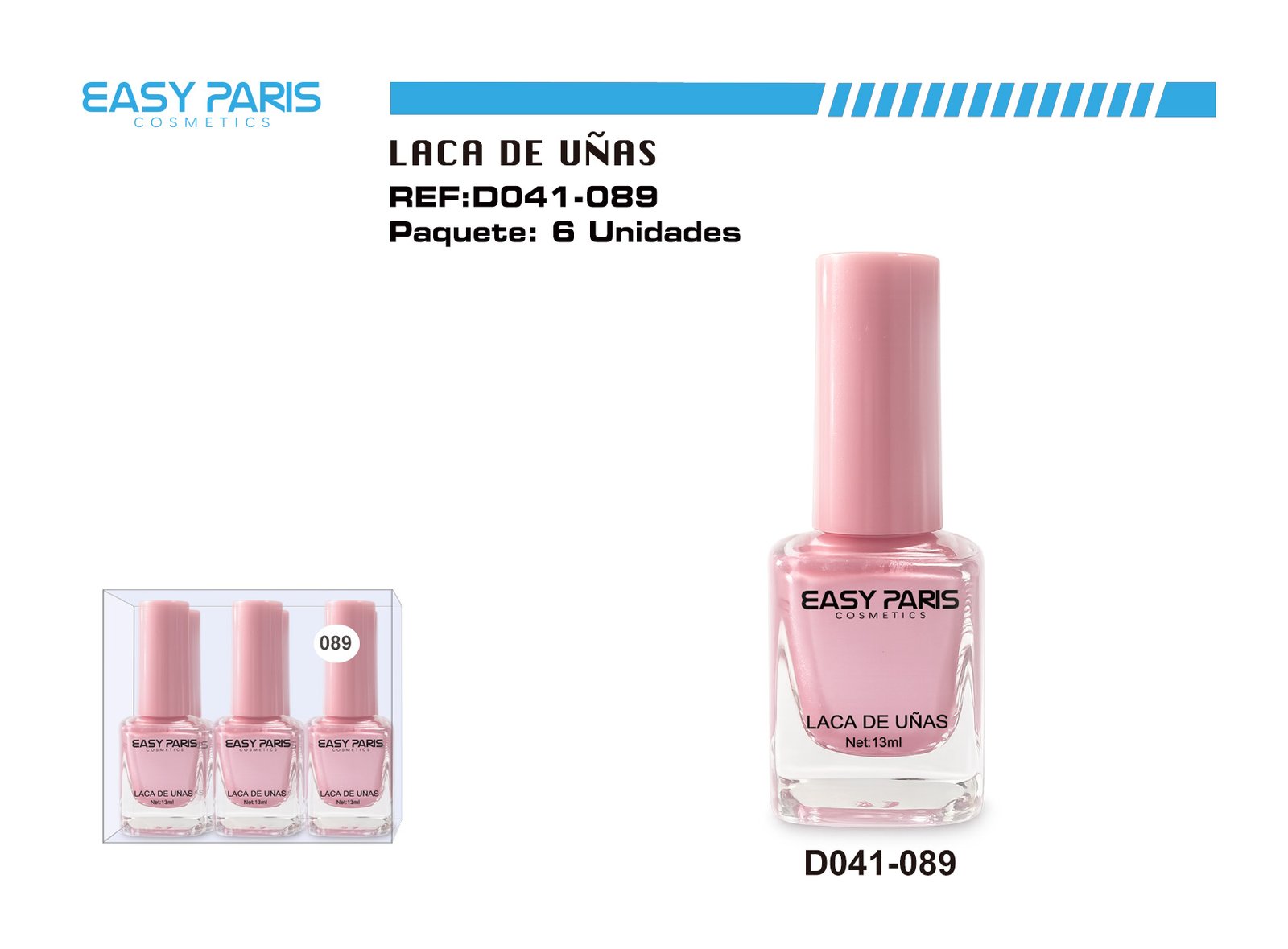 LACA DE UÑAS ROSA PERLA