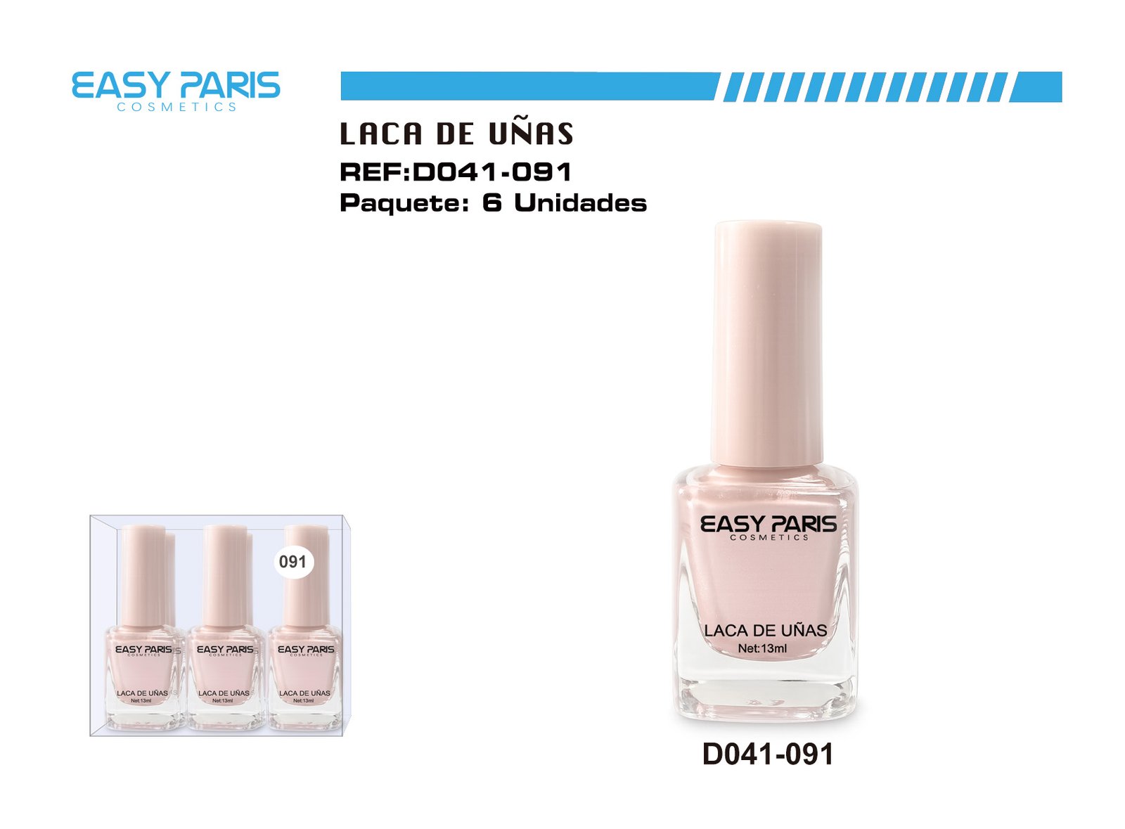 LACA DE UÑAS ROSA CLARA PERLA