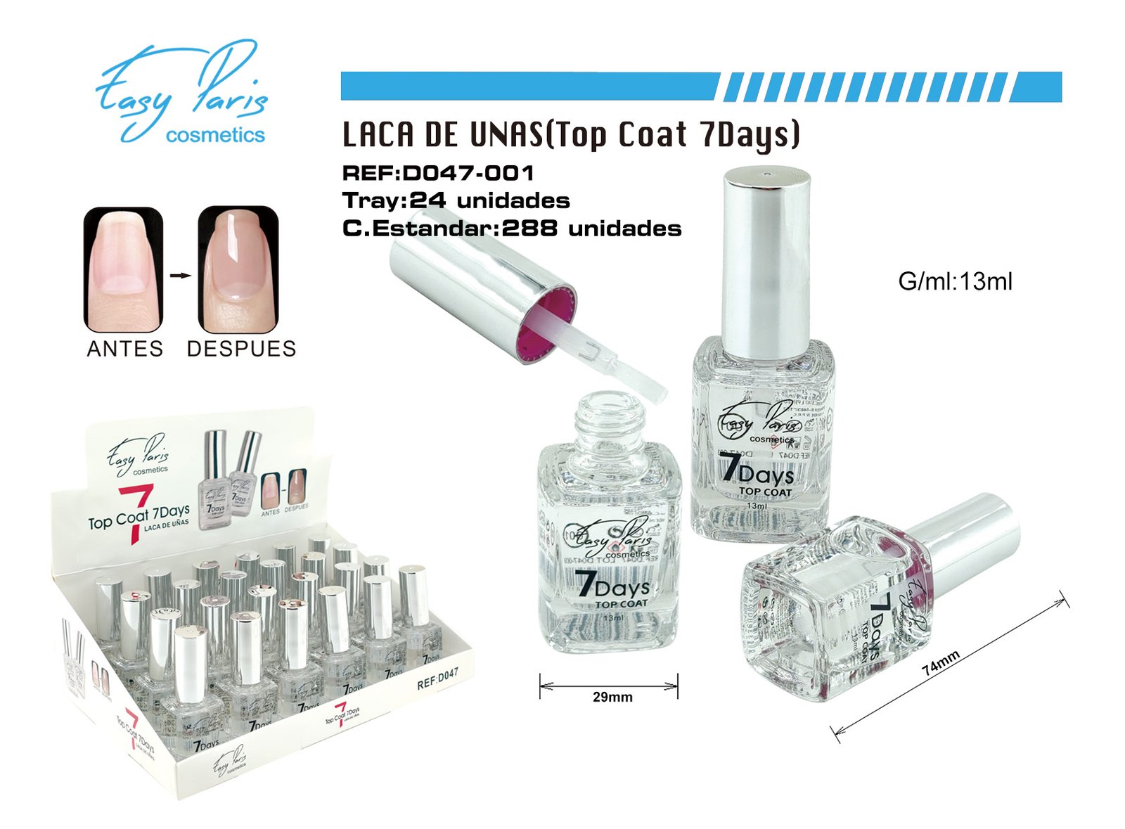LACA DE UÑAS TOP COAT 7 DIAS