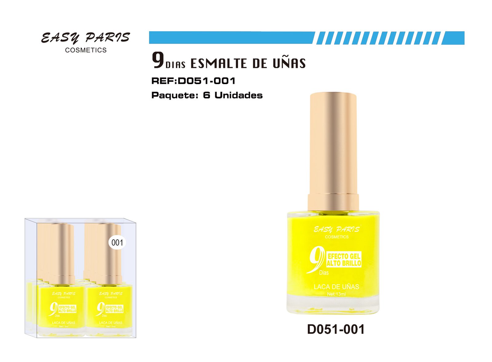 LACA DE UÑAS 9 DIAS AMARILLO FLU.144/U