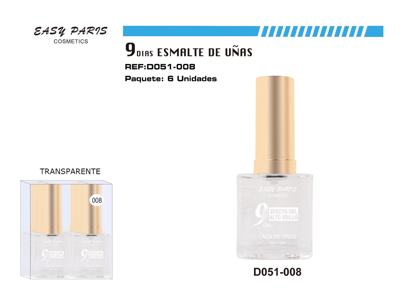 LACA DE UÑAS 9 DIAS INCOLOR