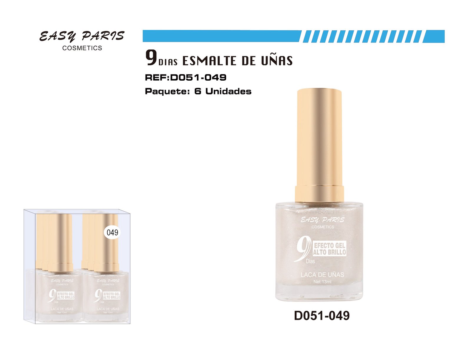 LACA DE UÑAS 9 DIAS BLANC PERLA