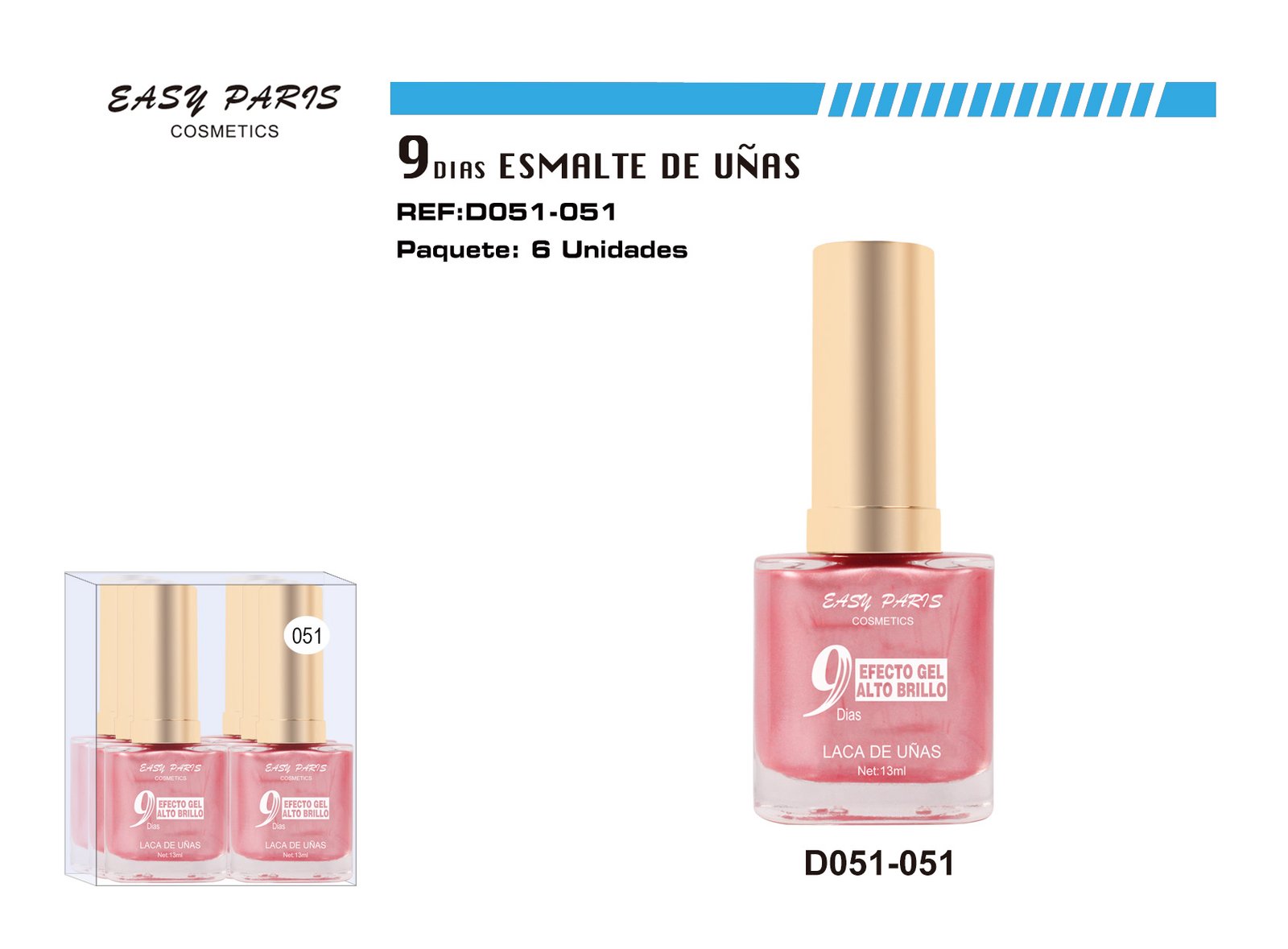 LACA DE UÑAS 9 DIAS ROSA PERLA