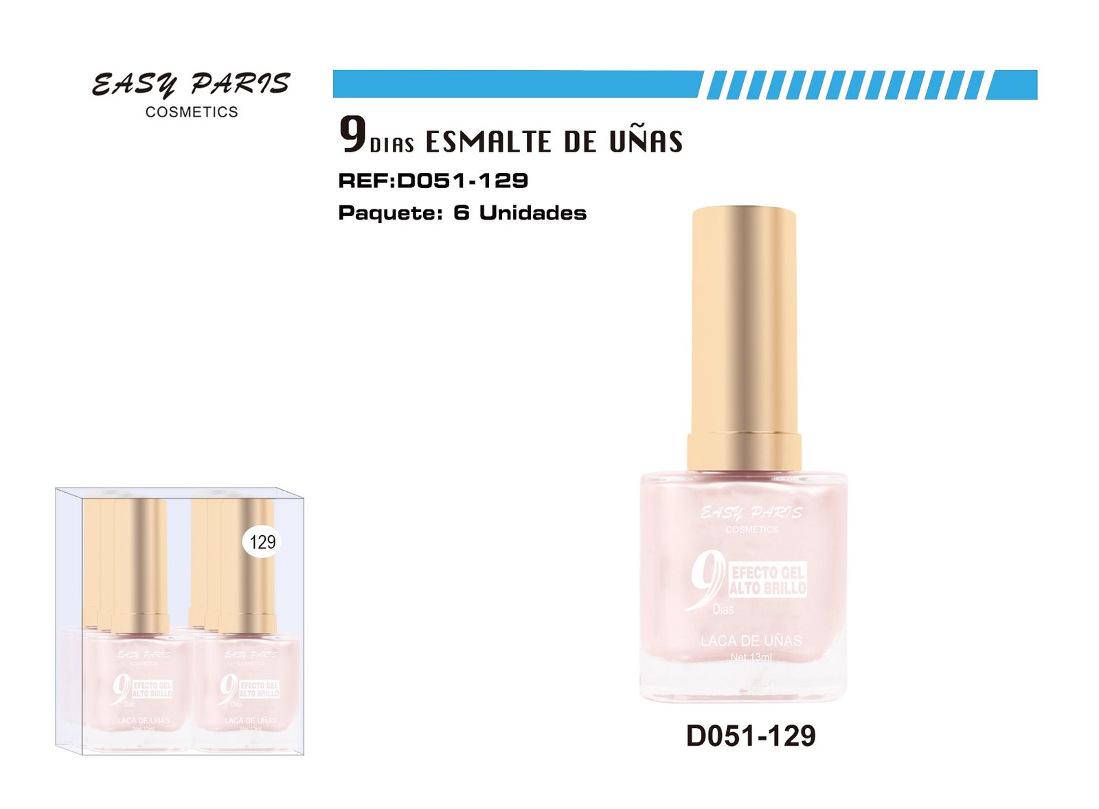 LACA DE UÑAS 9 DIAS PINK PERLA