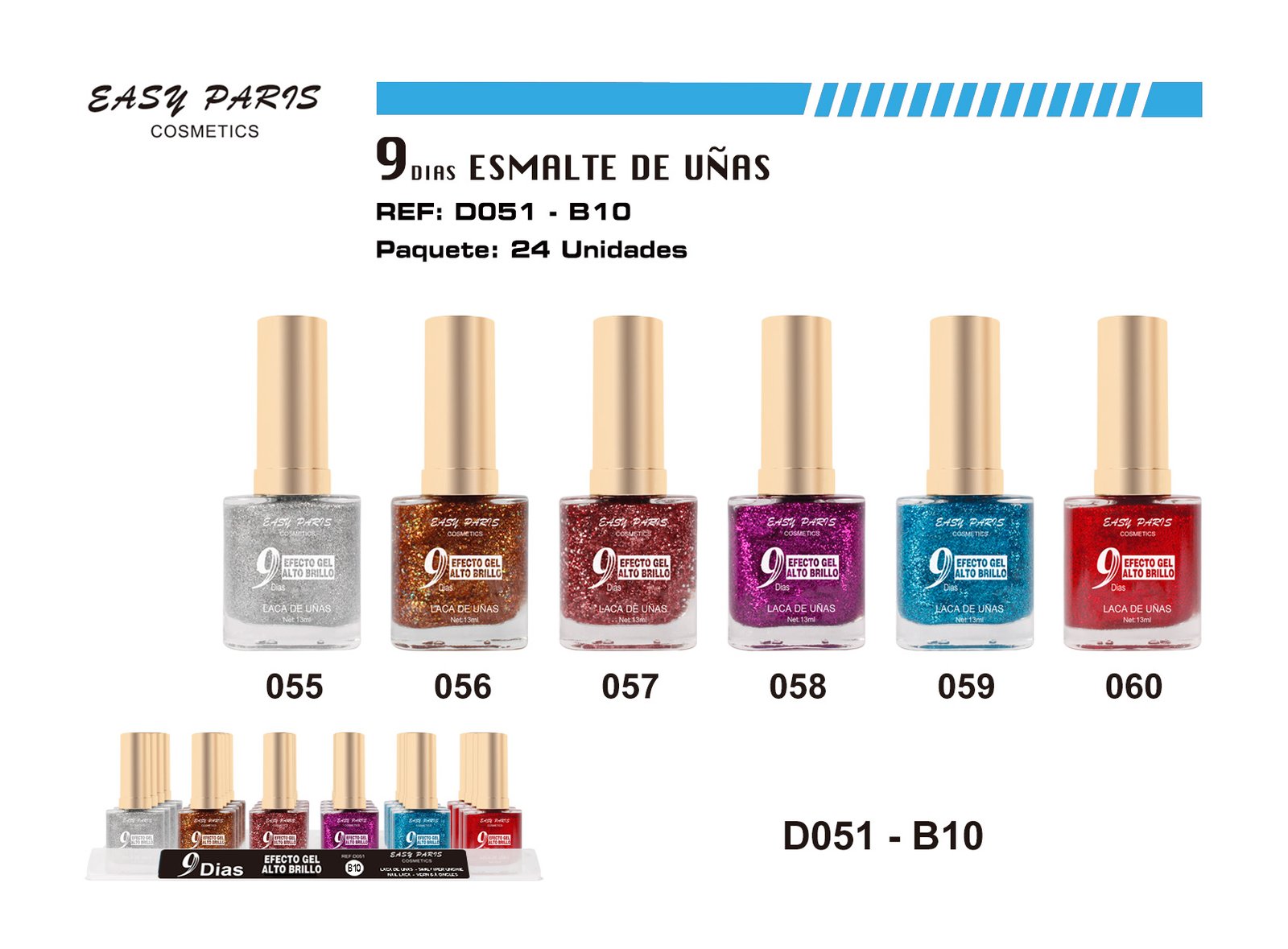 LACA DE UÑAS 9 DIAS GLITTER