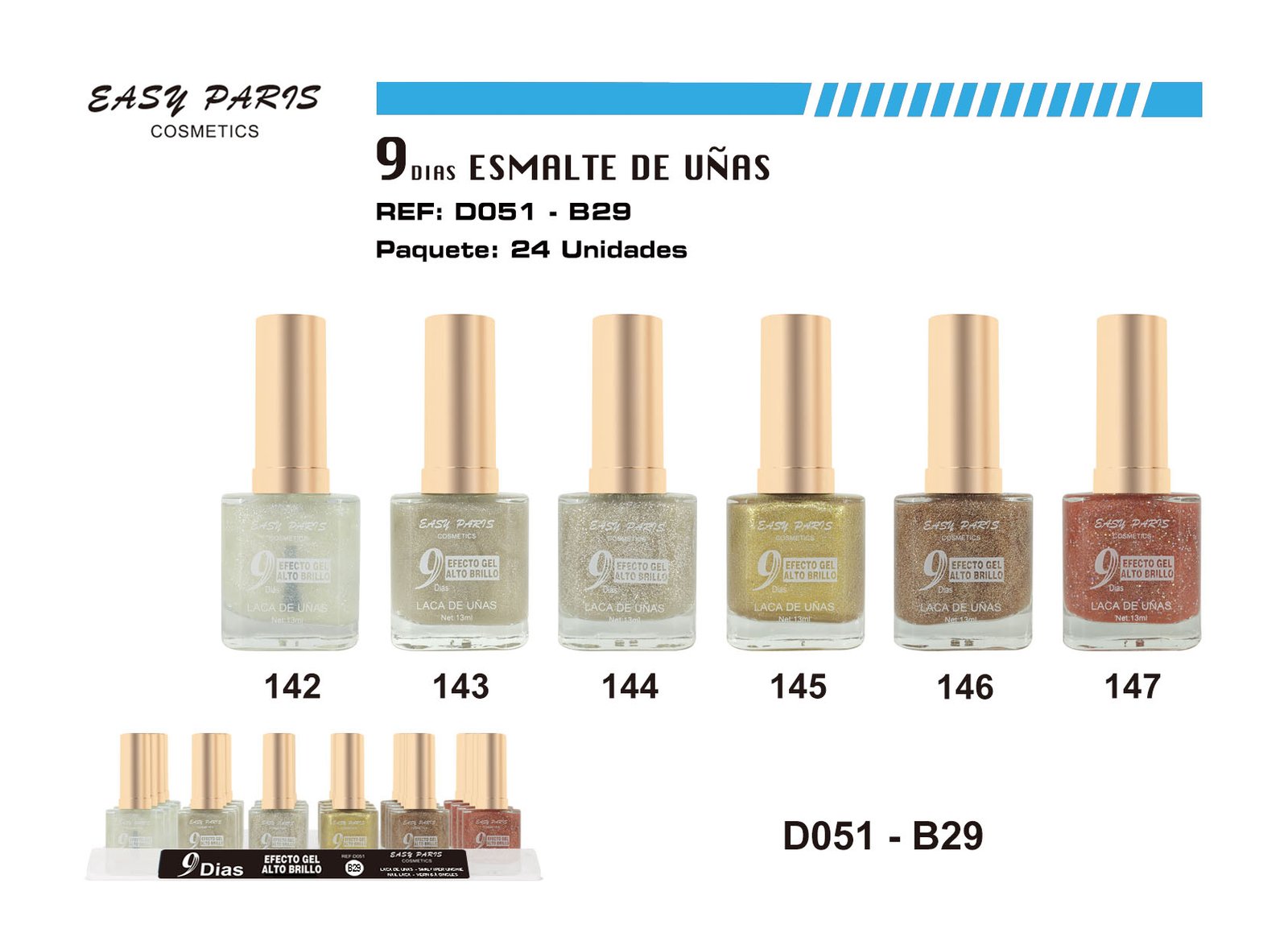 LACA DE UÑAS 9 DIAS GLITTER