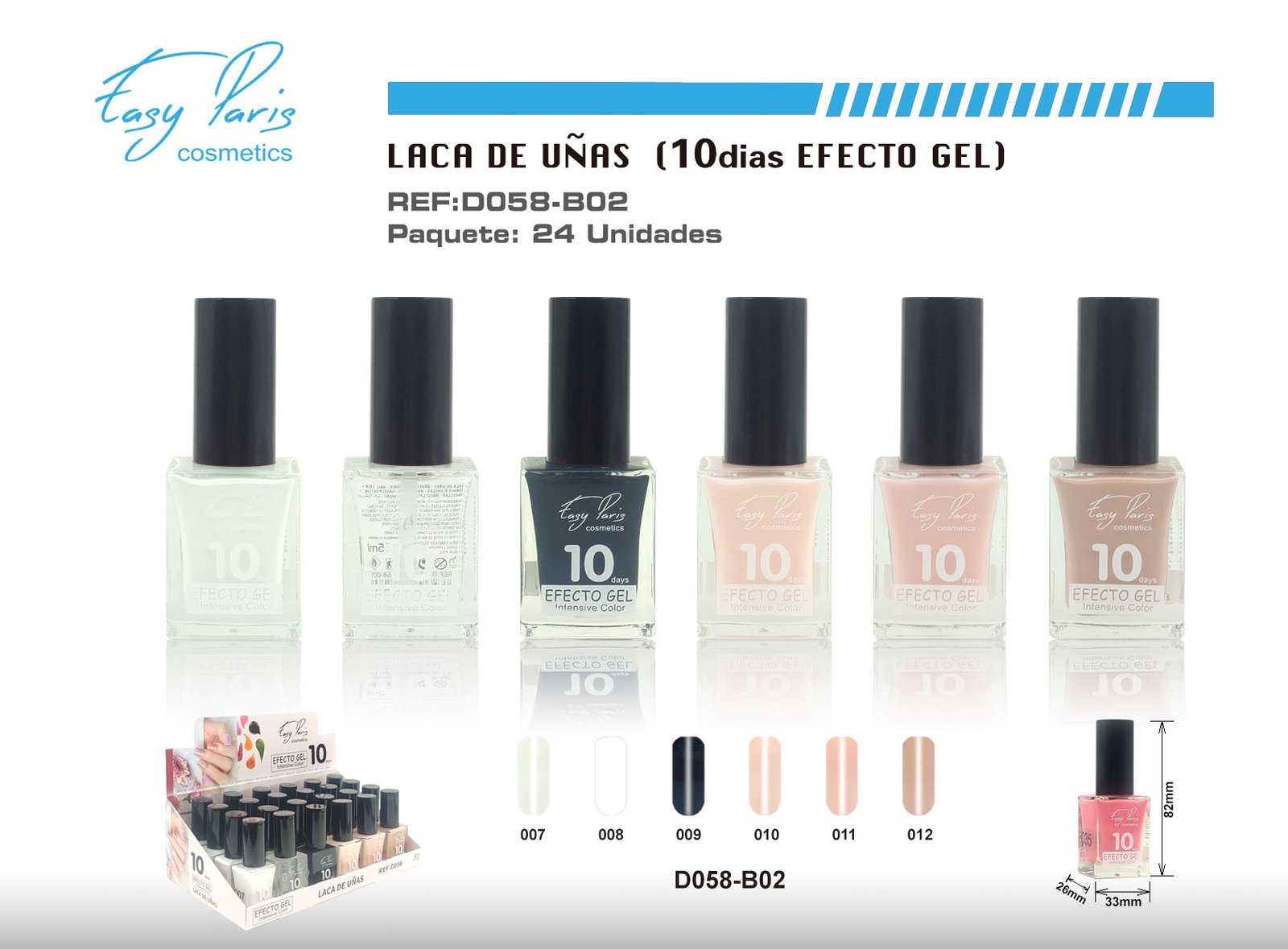 LACA DE UÑAS ALTO BRILLO 10D