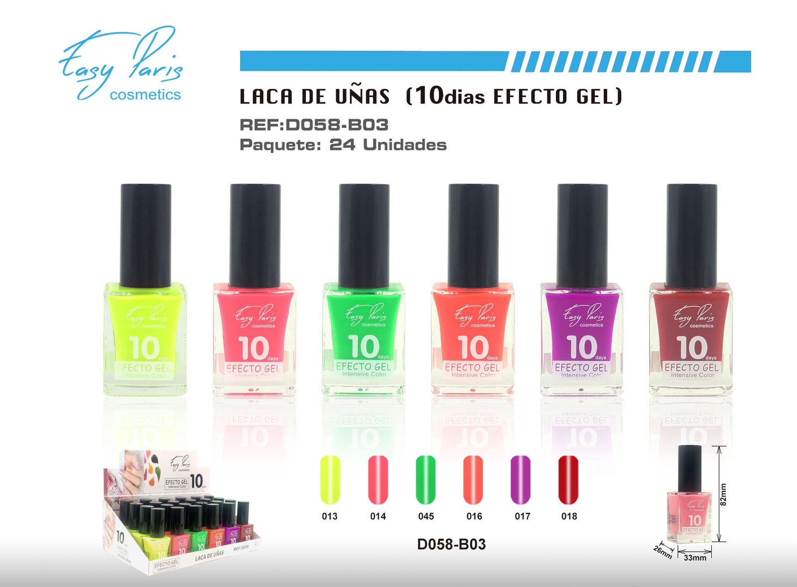 LACA DE UÑAS ALTO BRILLO 10D