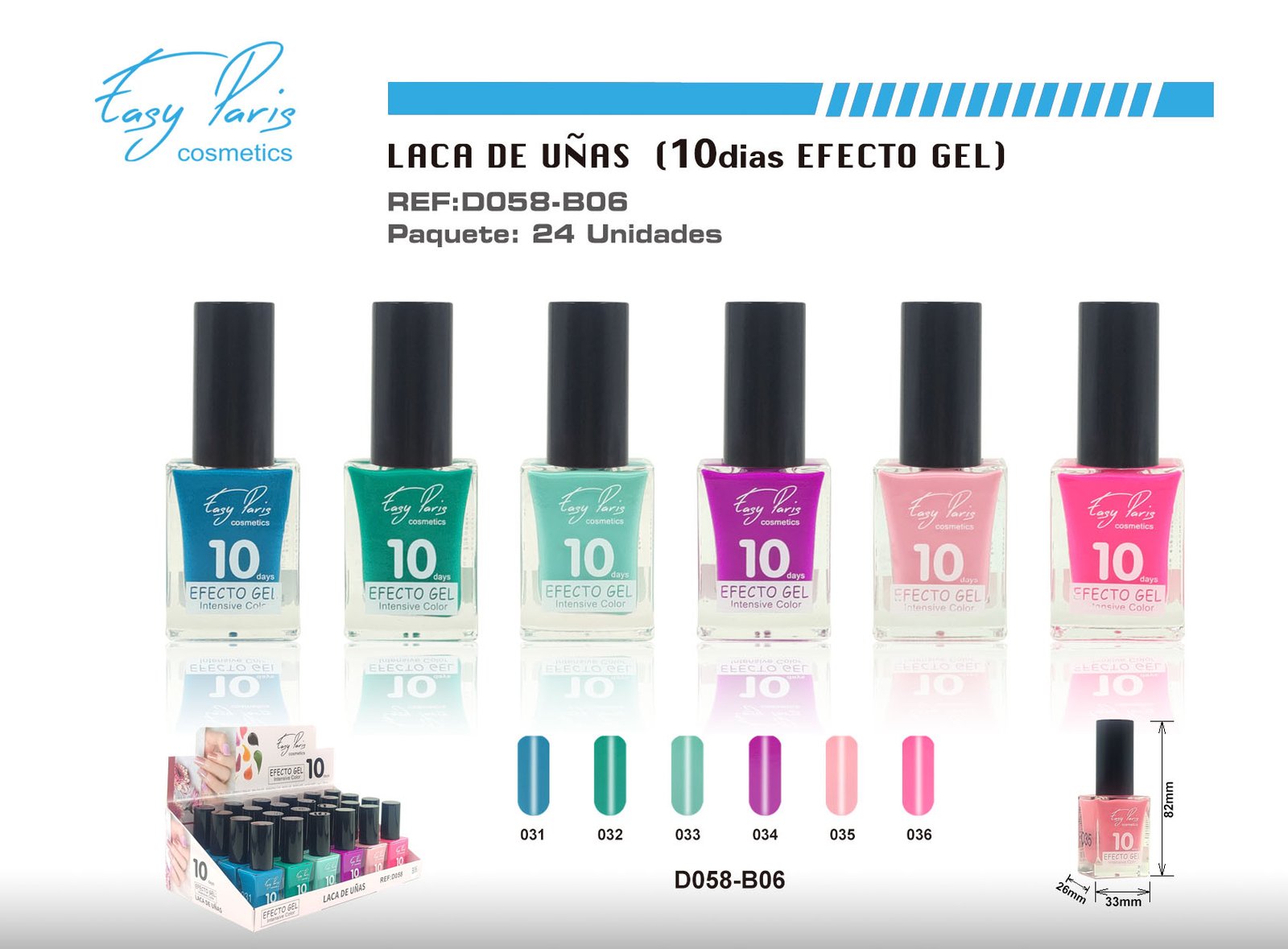 LACA DE UÑAS ALTO BRILLO 10D