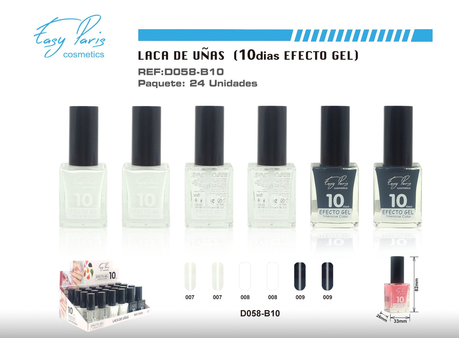 LACA DE UÑAS ALTO BRILLO 10D
