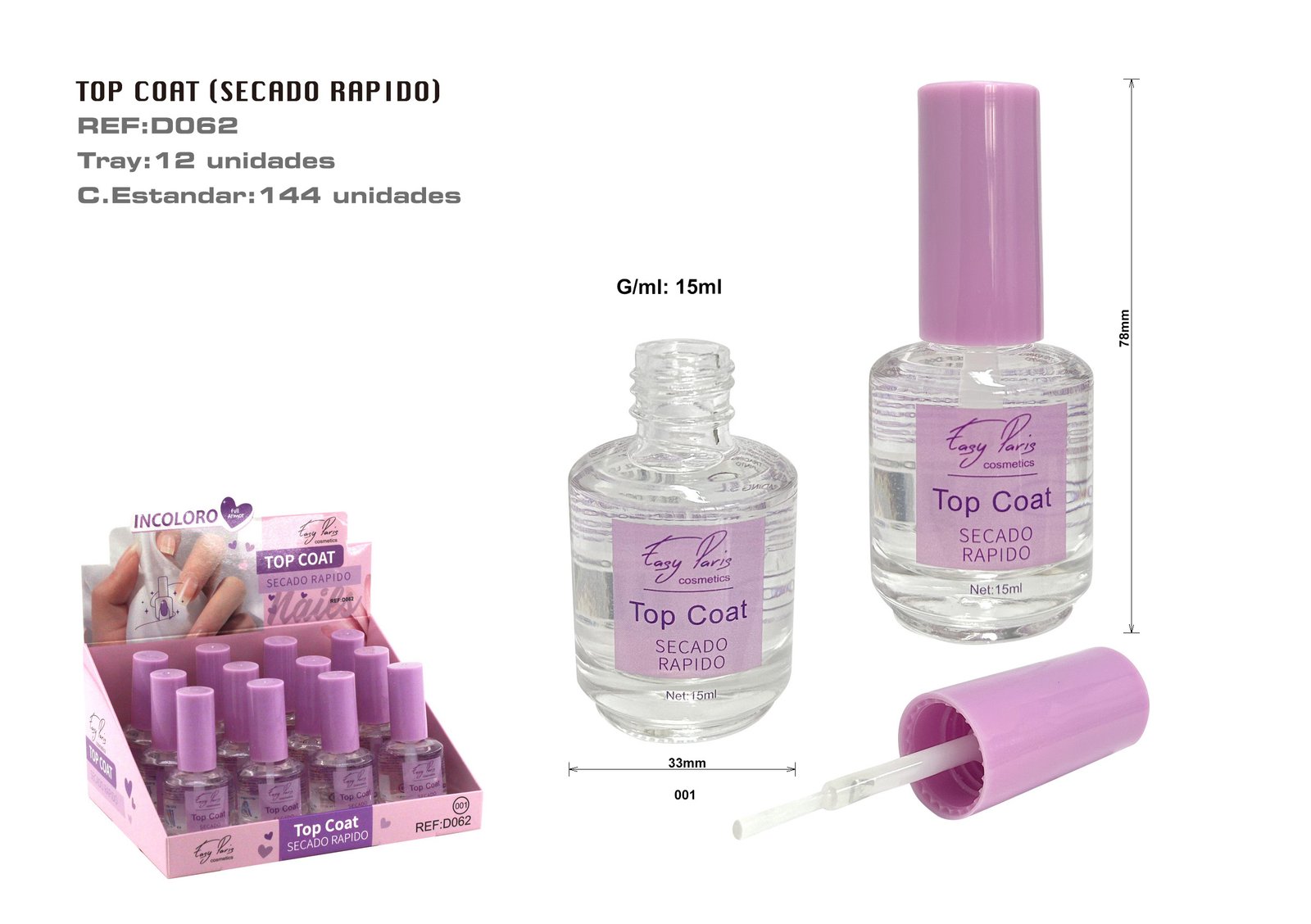 TOP COAT SECADO RAPIDO
