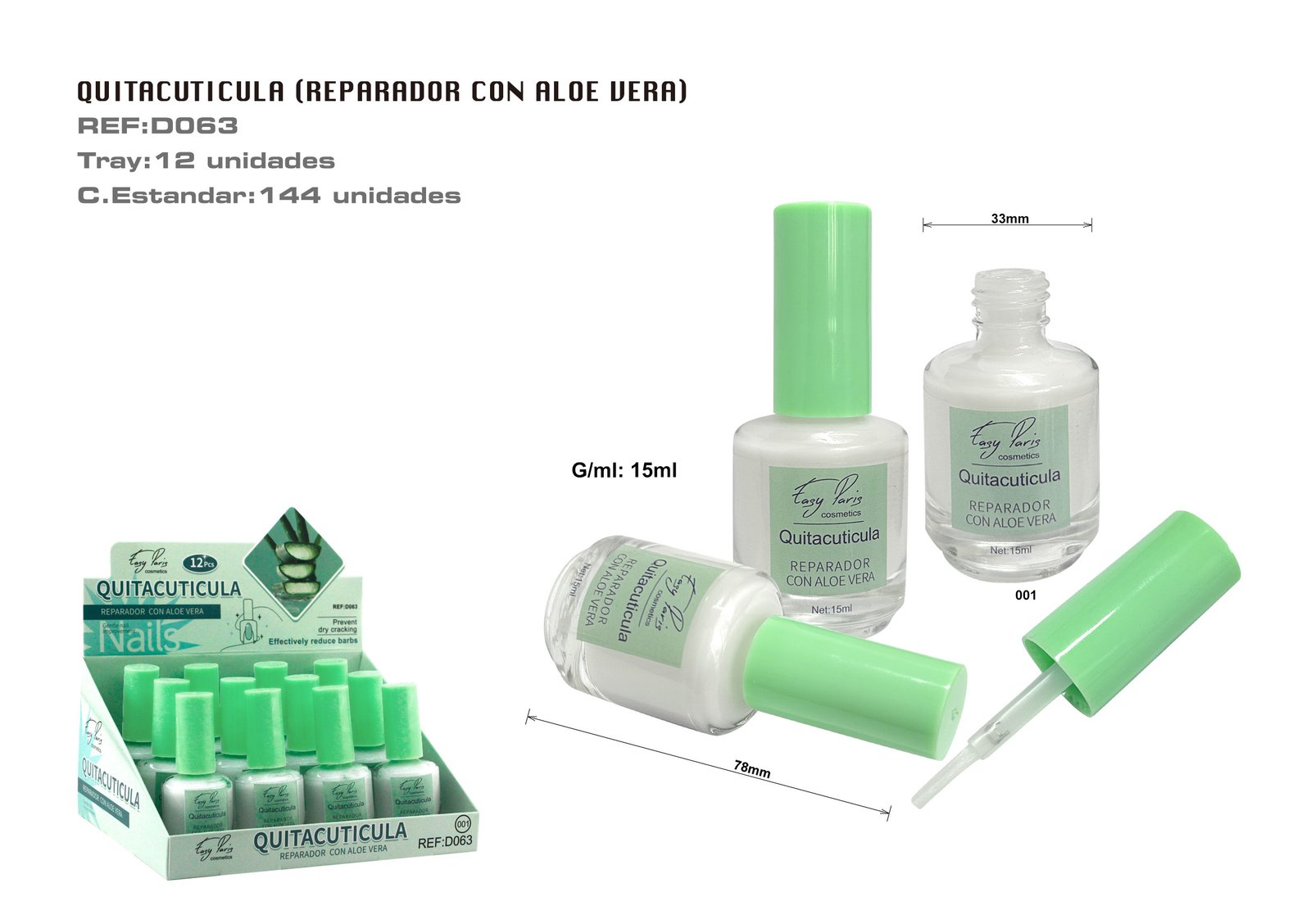 QUITACUTICULA REPARADOR C/ALOE VERA