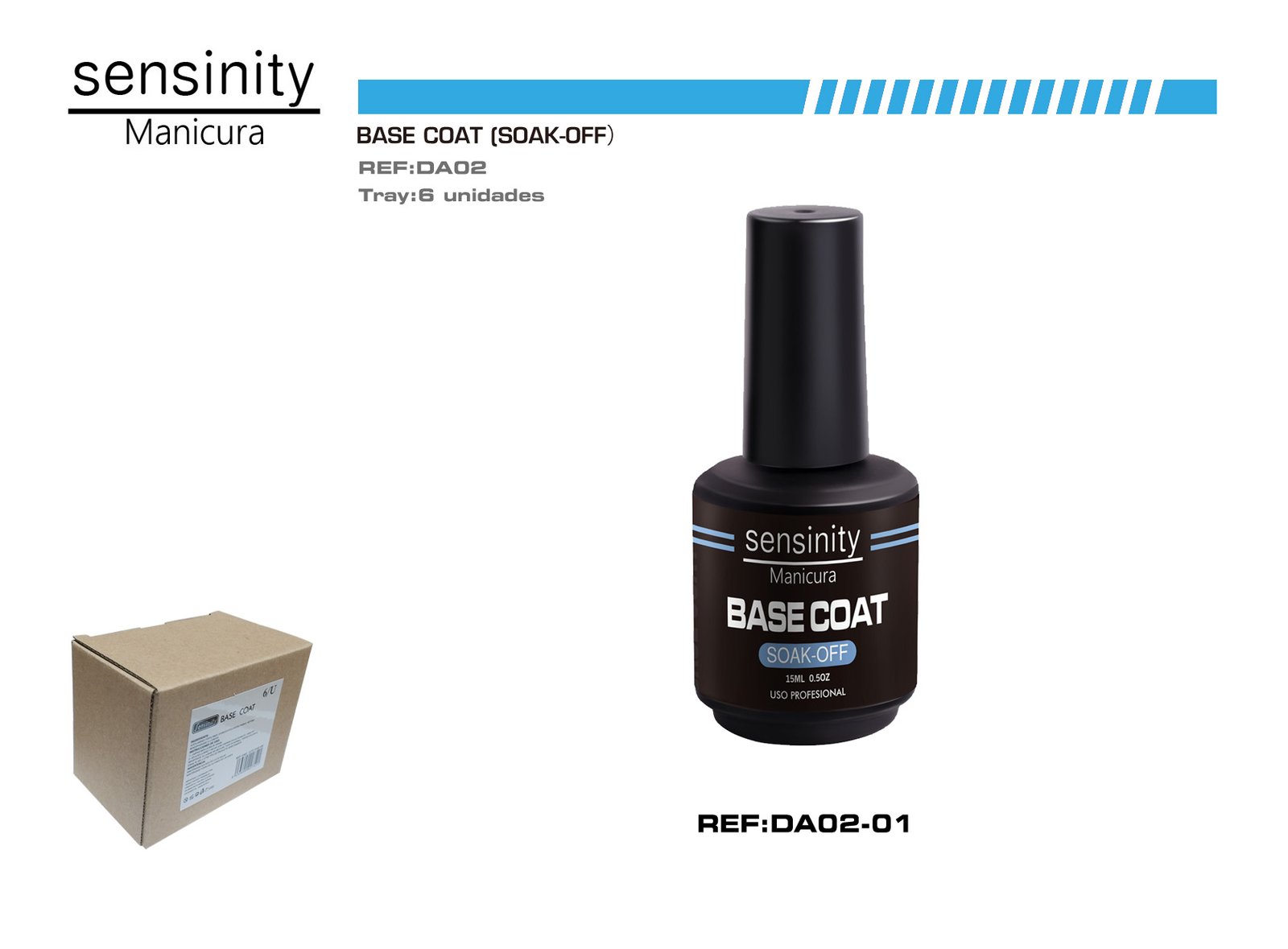 BASE COAT GEL UV/LED 15ML USP PROFESIONAL