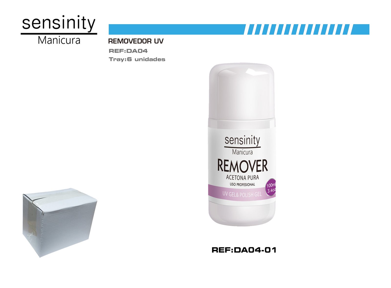 SENSINITY ACETONA REMOVER PURA UV GEL & POLISH GEL 100ML