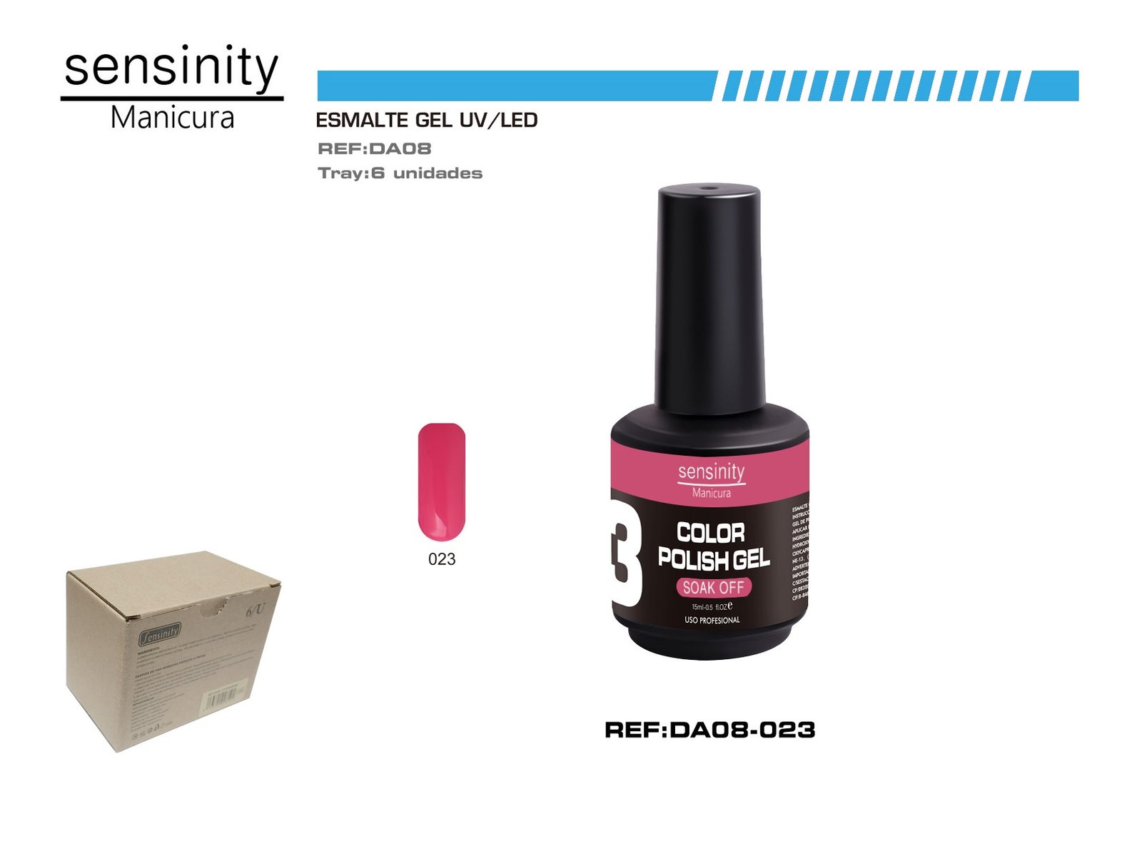 ESMALTE GEL ROSA BUGANVILLA UV/LED USO PROFESIONAL