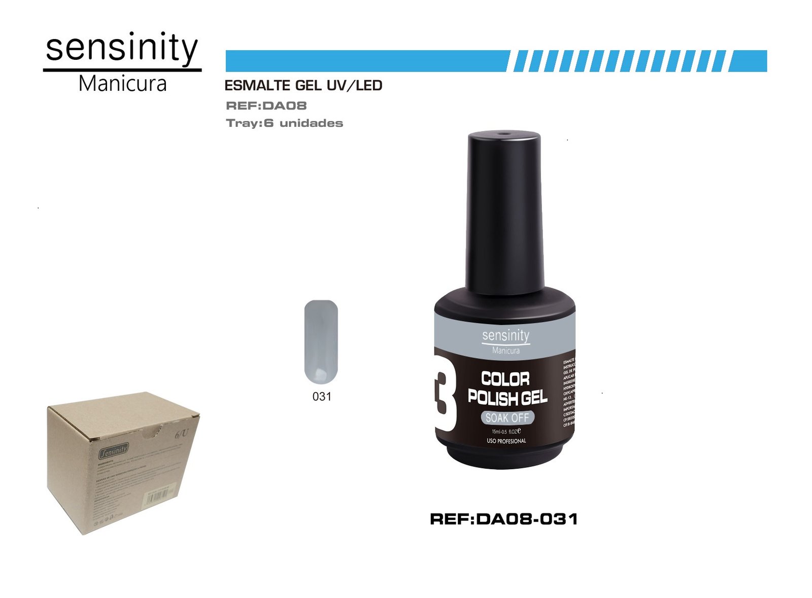 ESMALTE GEL GRIS UV/LED USO PROFESIONAL