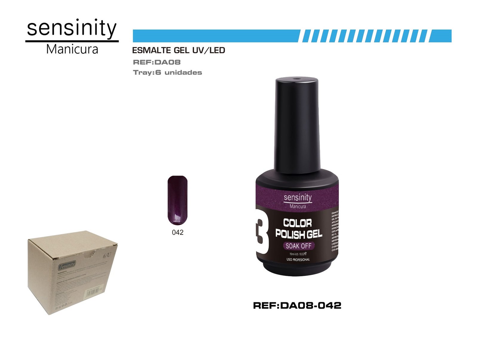 ESMALTE GEL BERENJENA UV/LED USO PROFESIONAL