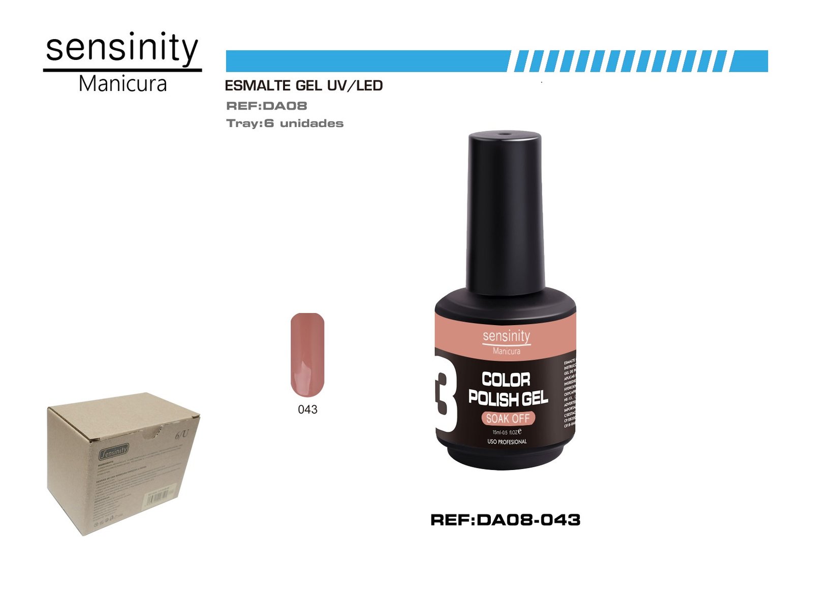 ESMALTE GEL NUDE COLA UV/LED USO PROFESIONAL