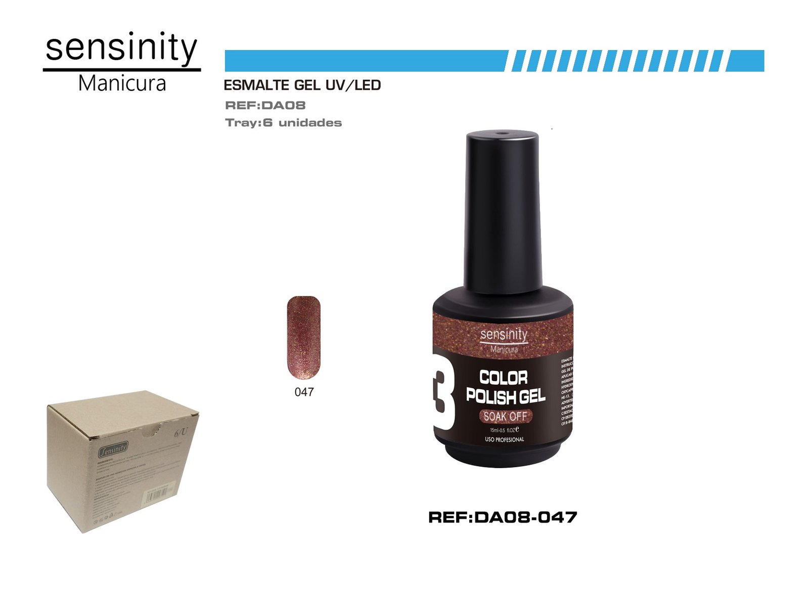 ESMALTE GEL MOCHA GLITTER UV/LED USO PROFESIONAL