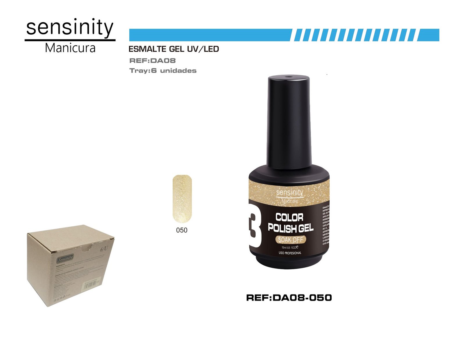 ESMALTE GEL BLANC GLITTER UV/LED USO PROFESIONAL