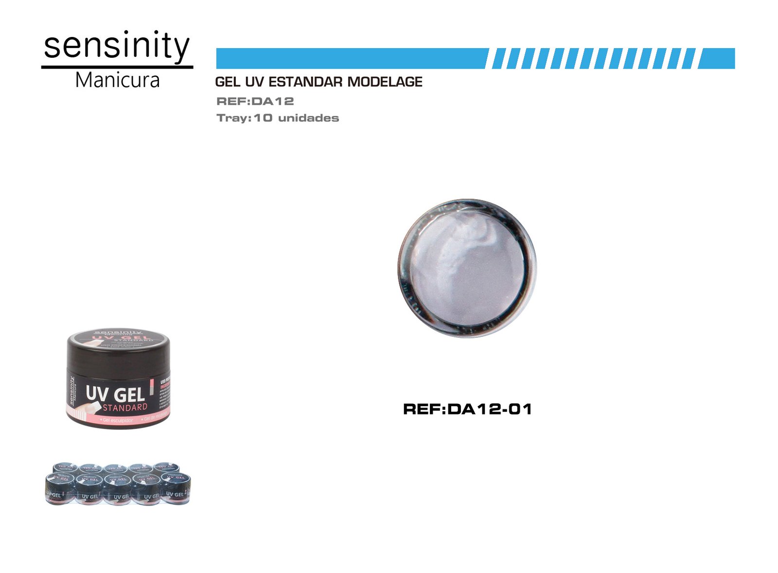 SENSINITY GEL UV COLOR CLEAR, MODELAGE STANDAR 15ML