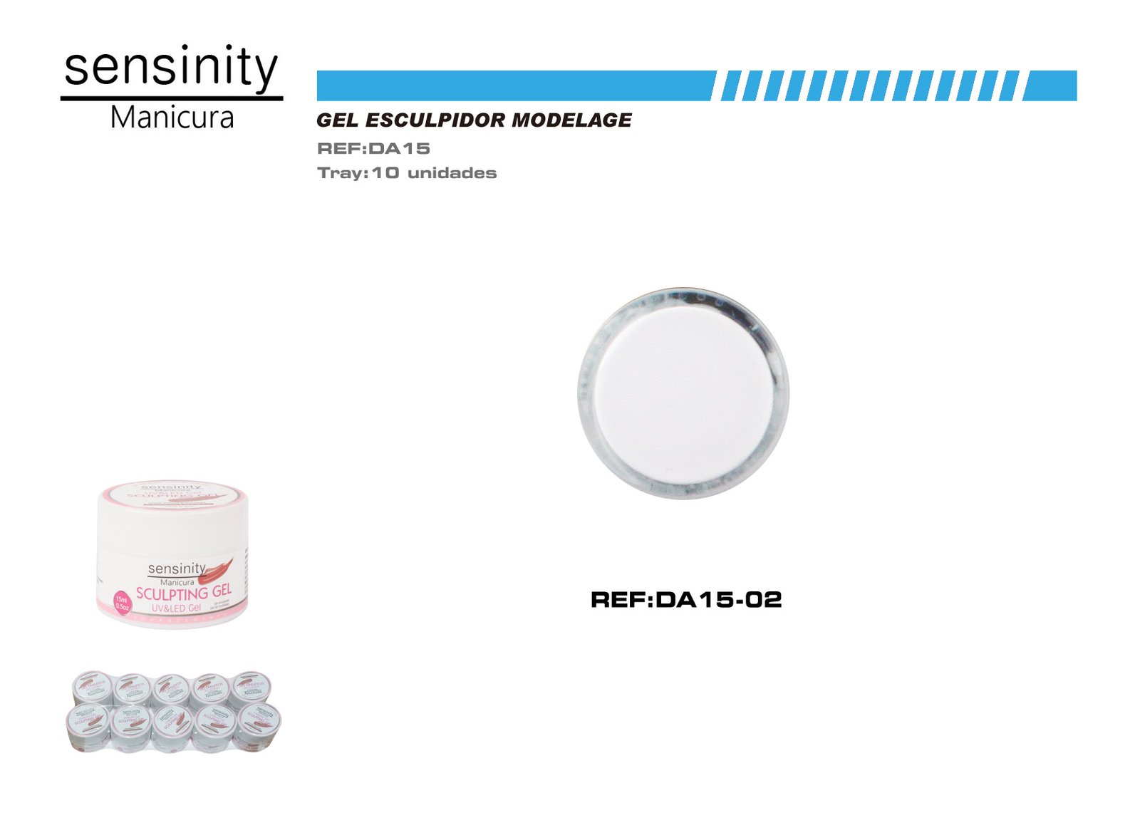 SENSINITY GEL SCULPTING COLOR BLANCO UV/LED 15ML