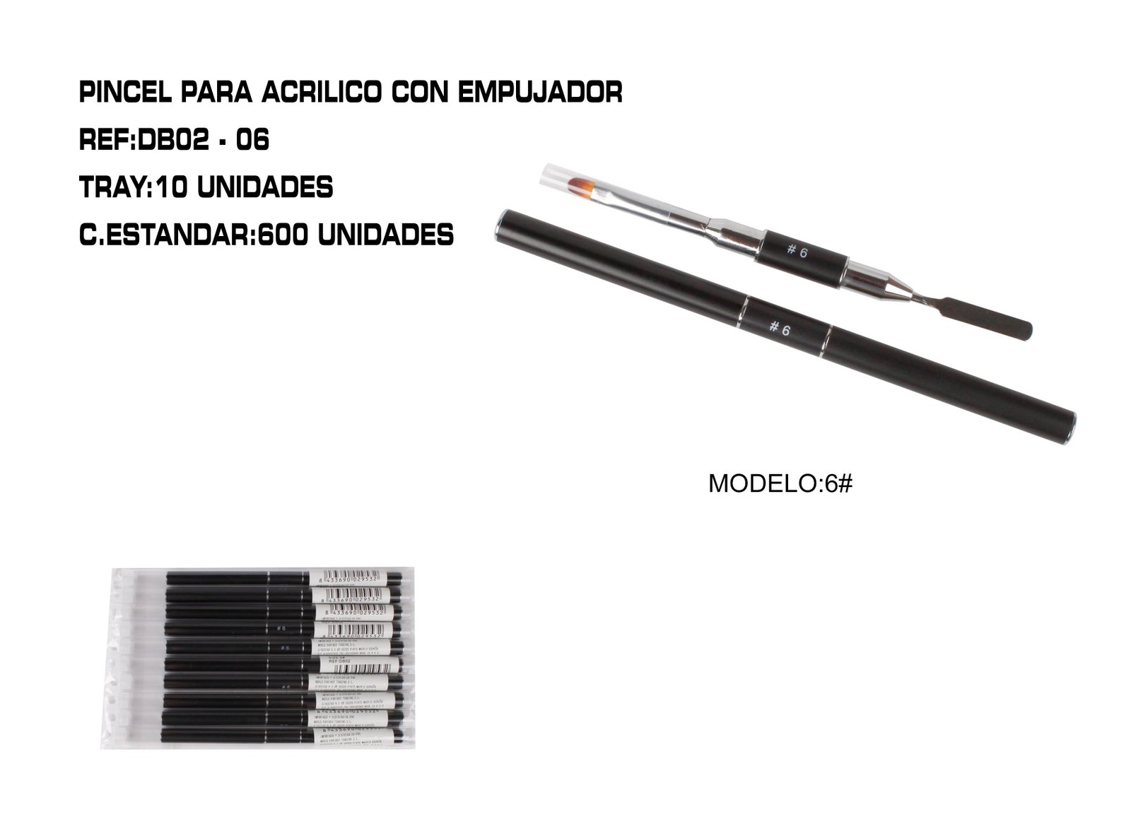 PINCEL PARA GEL ACRILYCO N6