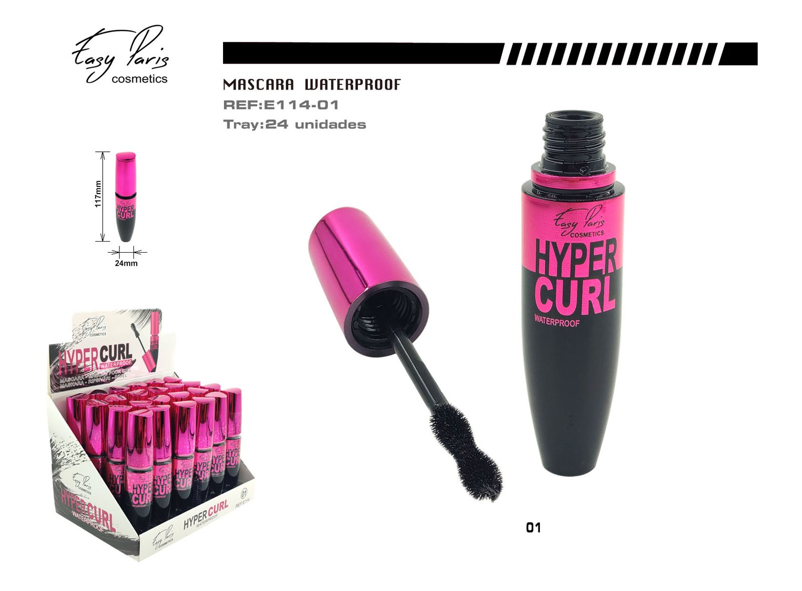 MASCARA NEG.HYPER CURL WATERPROOF