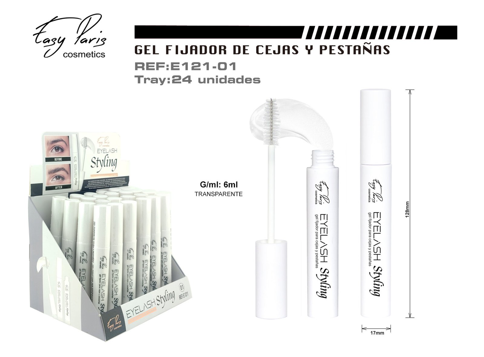 MASCARA GEL FIJADOR PESTAÑAS/CEJAS