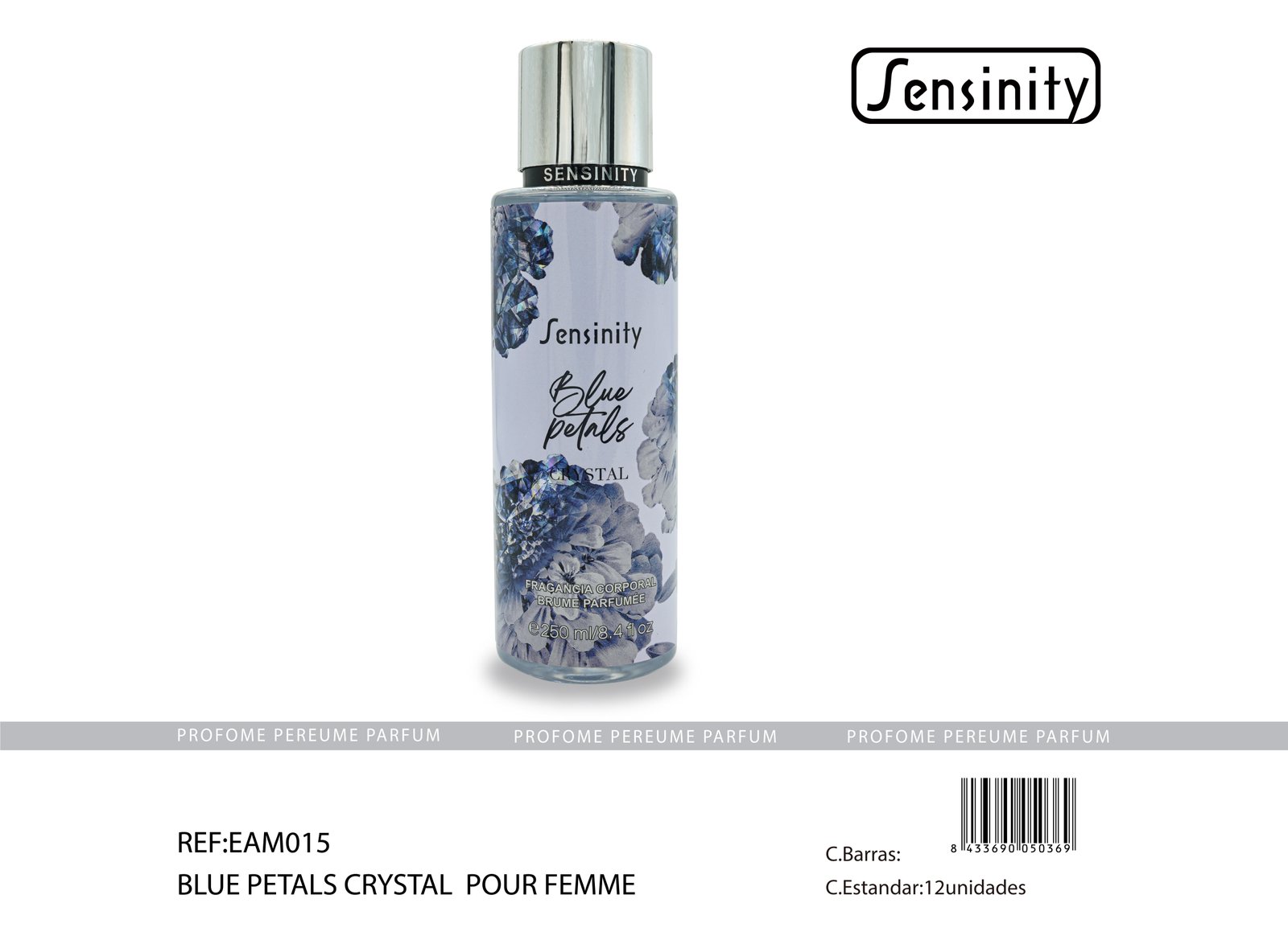 BLUE PETALS CRYSTAL CORPORAL 250ML