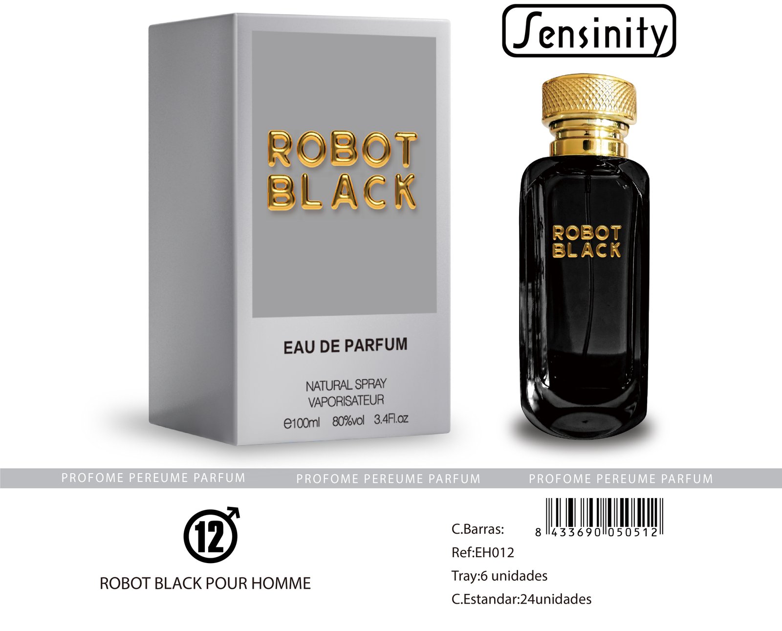 ROBOT BLACK POUR HOMME