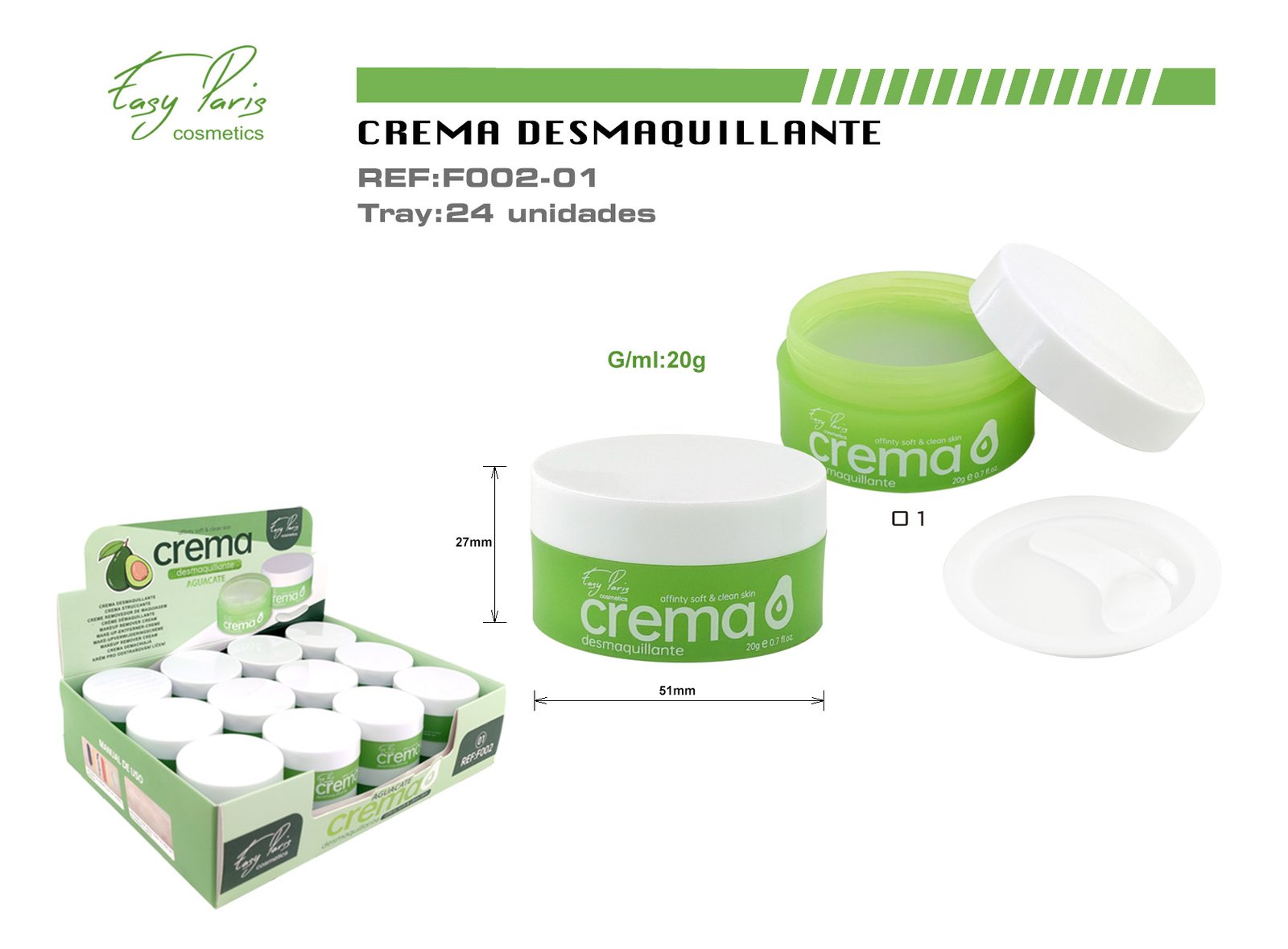 CREMA DESMAQUILLANTE AGUACATE