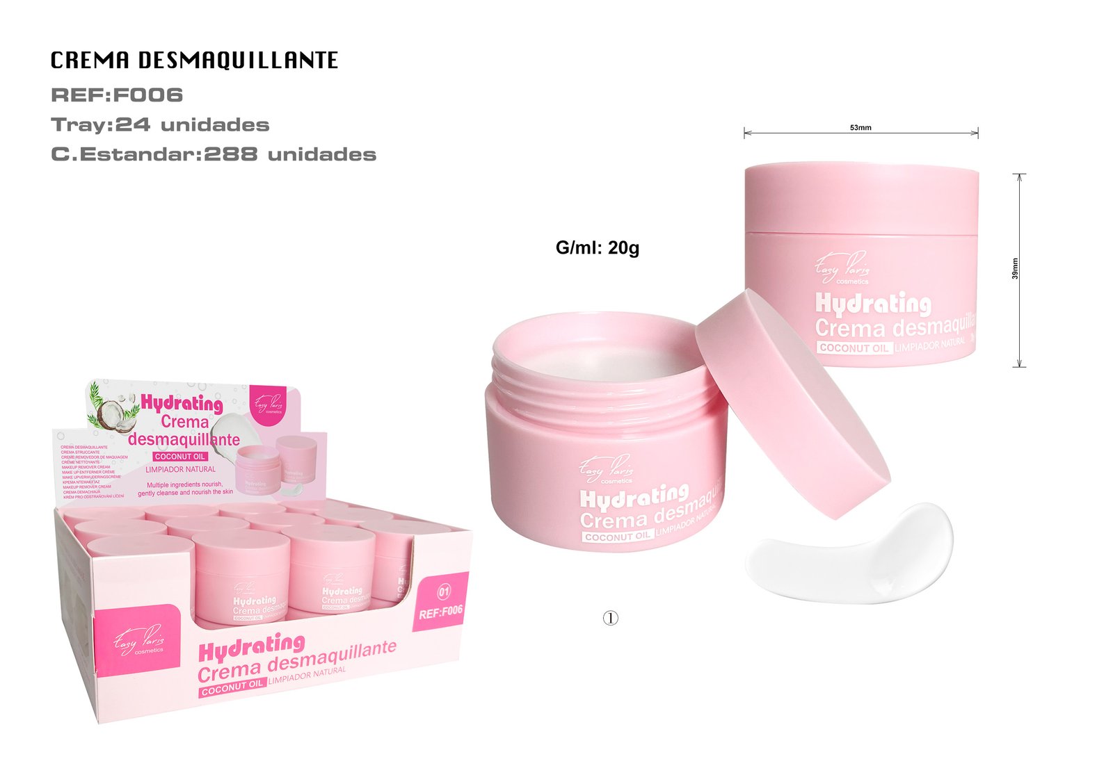 CREMA DESMAQUILLANTE OIL COCO