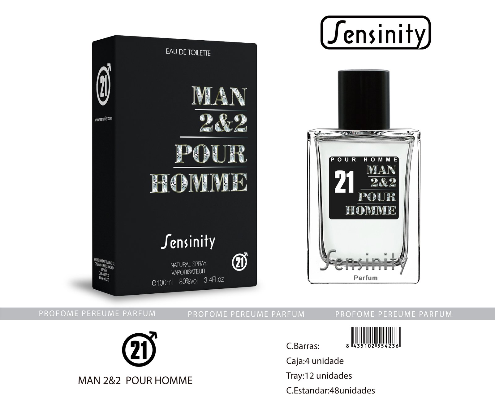 MAN 2&2 POUR HOMME SENSINITY