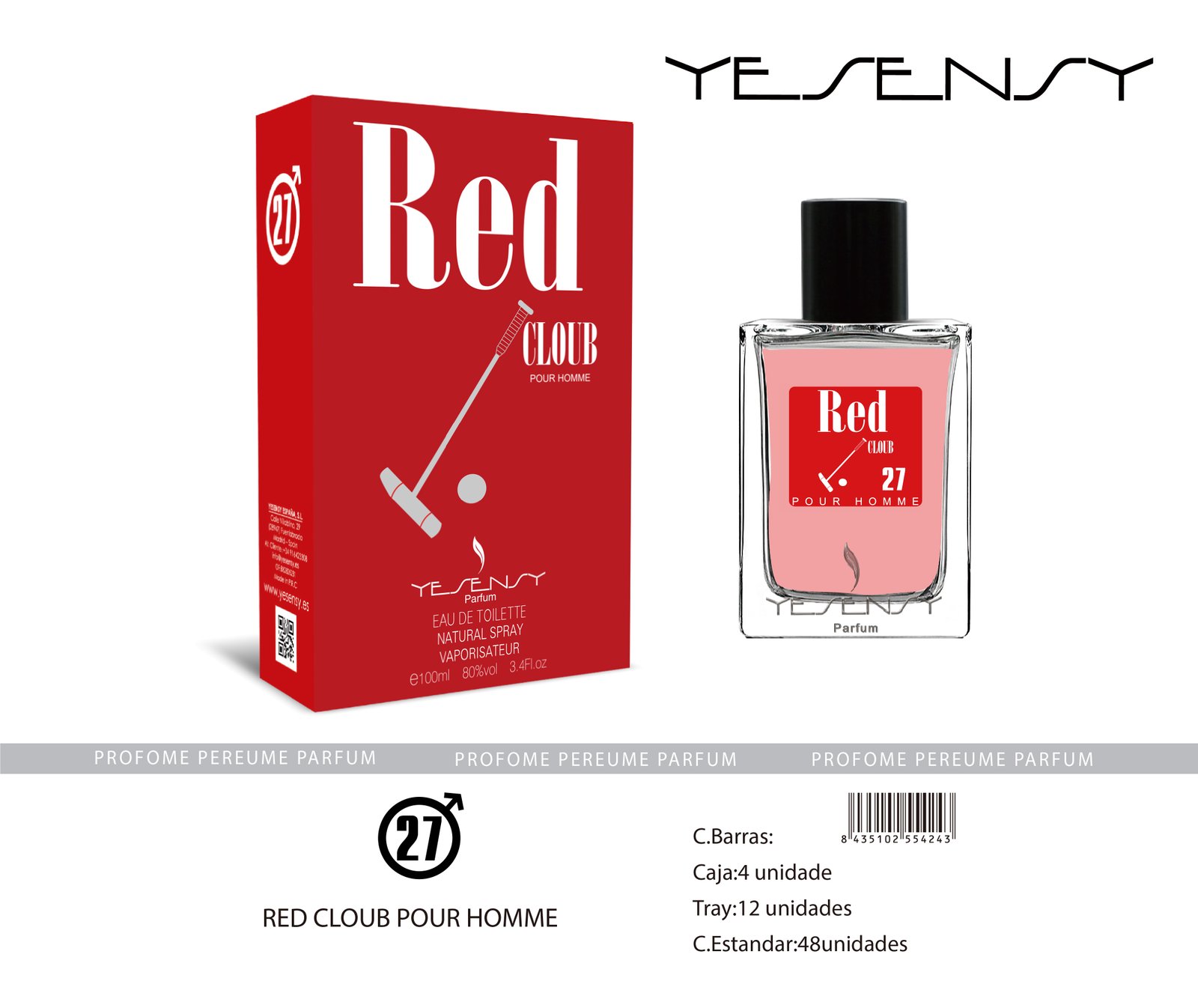 RED CLOUB POUR HOMME SENSINITY