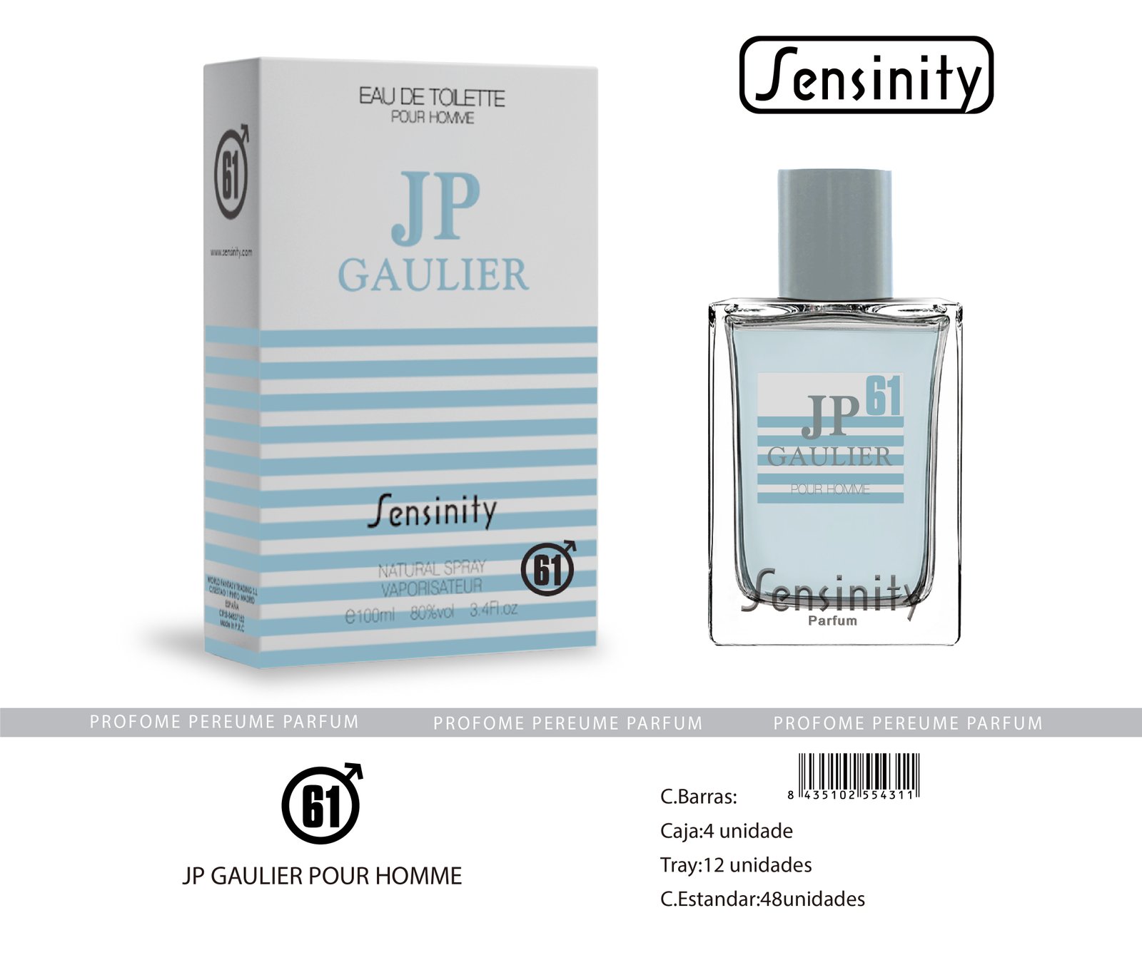 JP GAULIER POUR HOMME SENSINITY