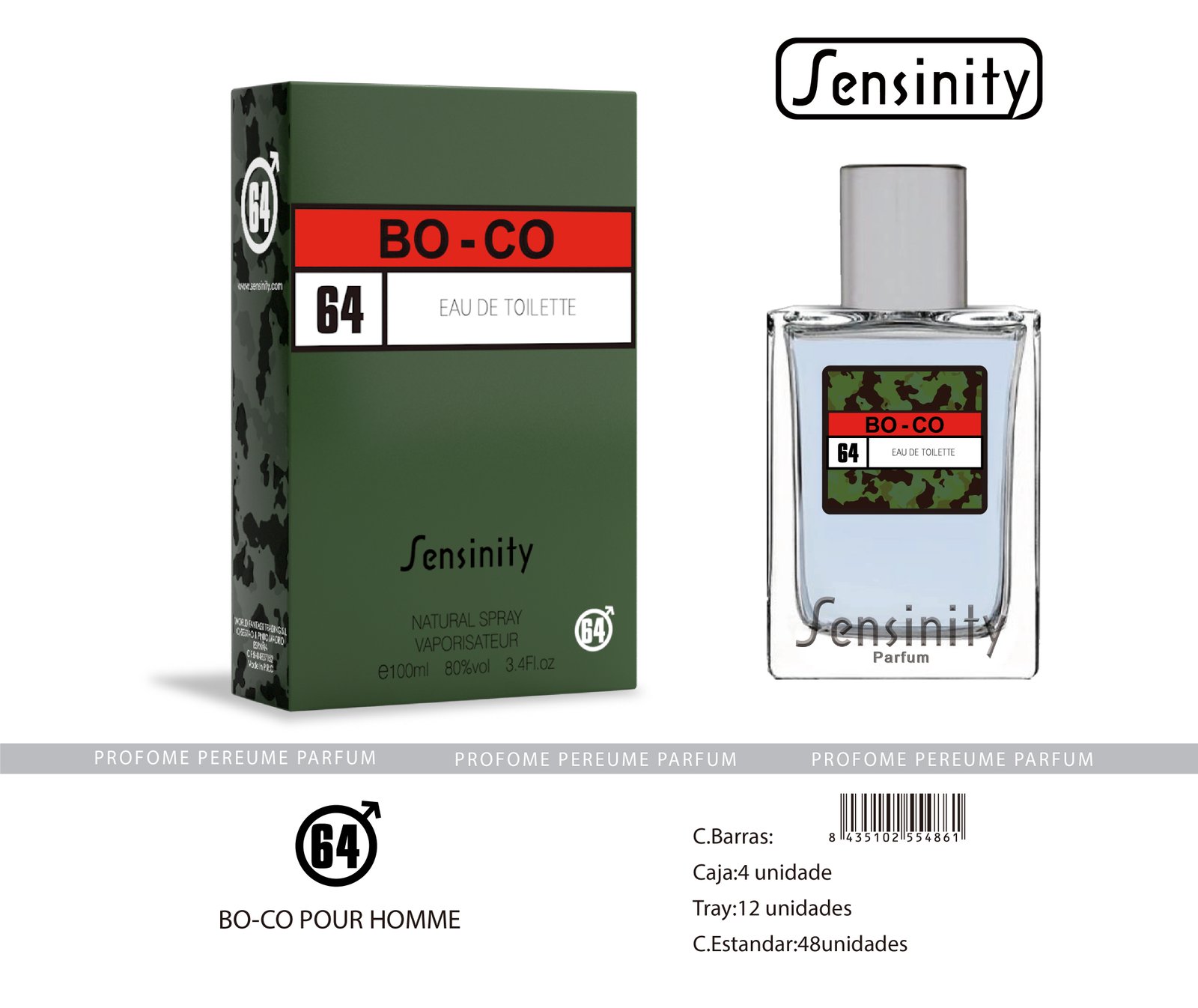BO CO MEN 64 POUR HOMME SENSINITY