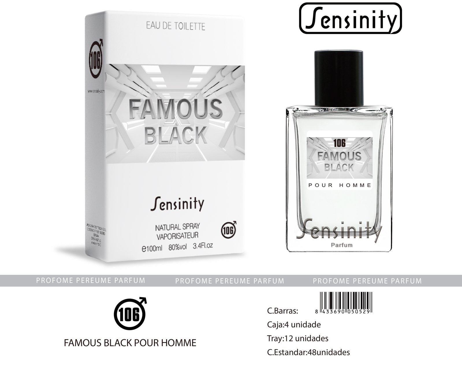 FAMOUS BLACK POUR HOMME SENSINITY