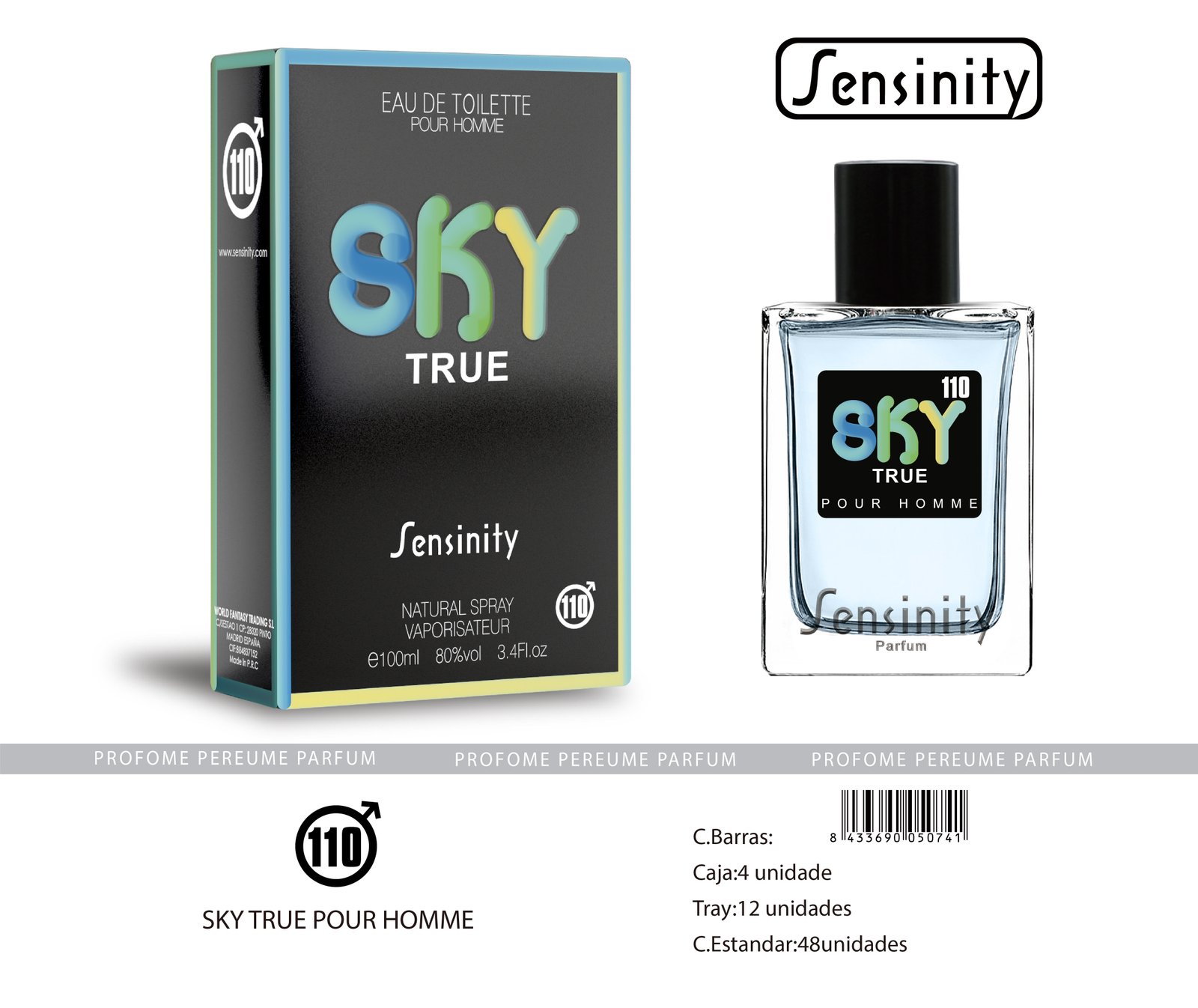 SKY TRUE POUR HOMME SENSINITY