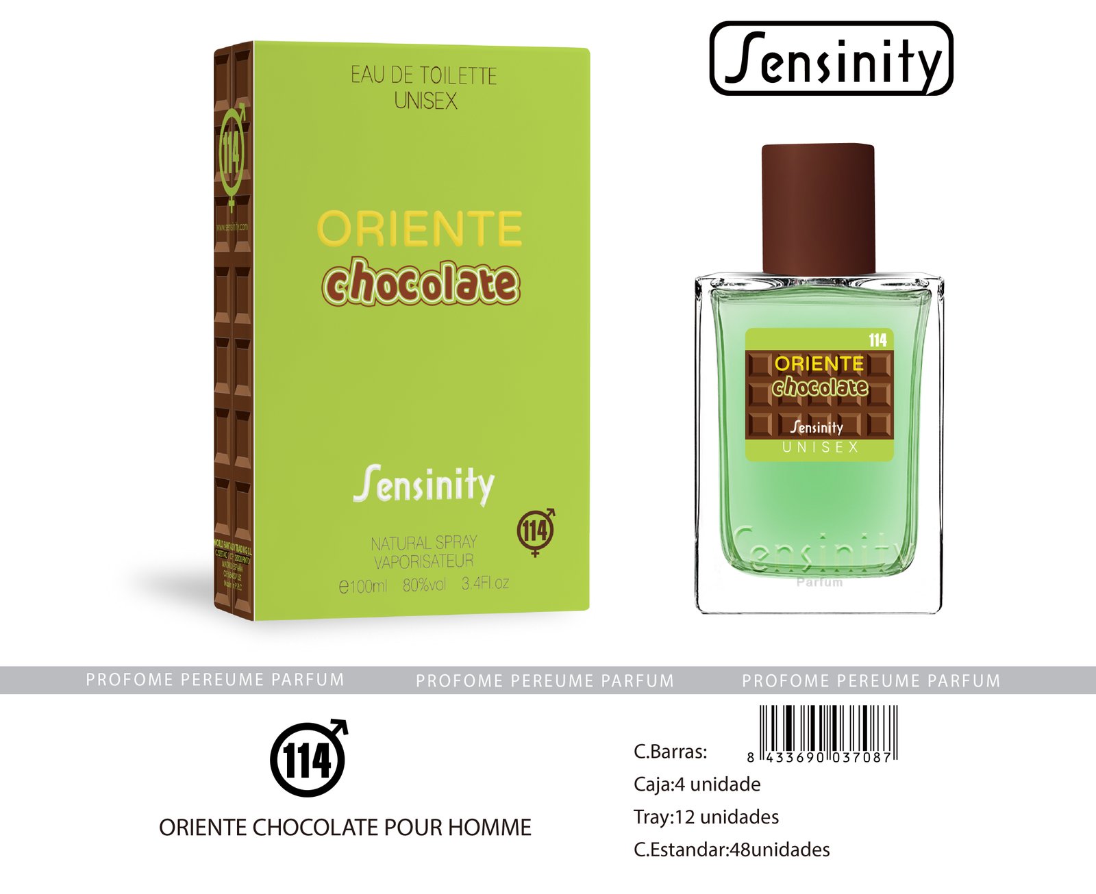 ORIENTE CHOCOLATE POUR UNISEX SENSINITY