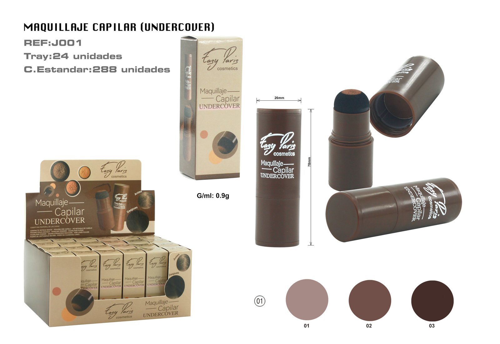 STAMP UNDERCOVER MAQ.CAPILAR 3 COLORS