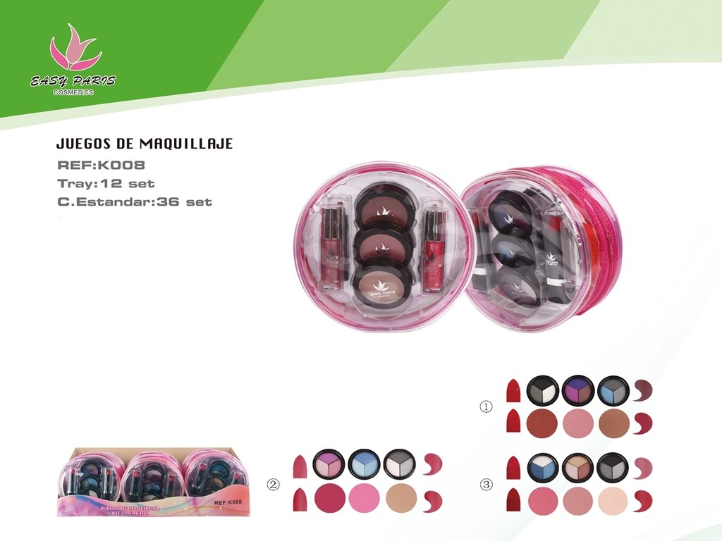 JUEGO DE MAQUILLAJE CUBITO DOBLE CARA 36