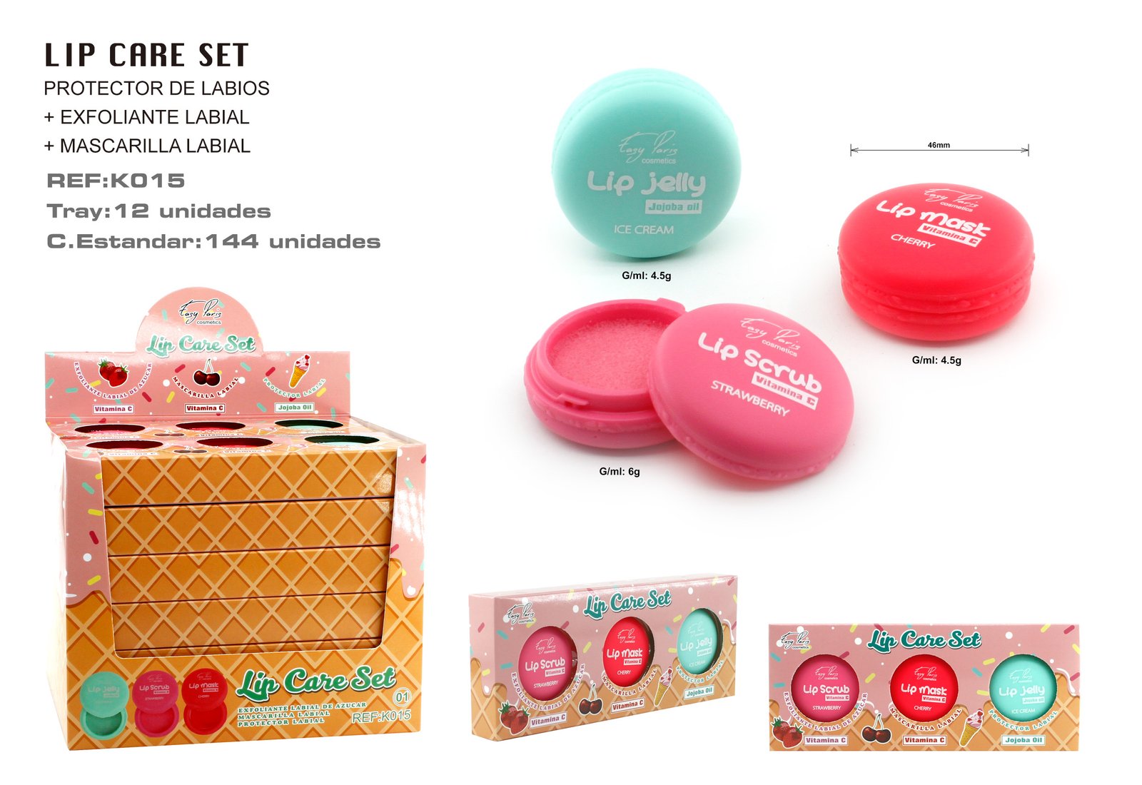 KIT TRATAMIENTO LABIAL C/VC+OIL JOJOBA