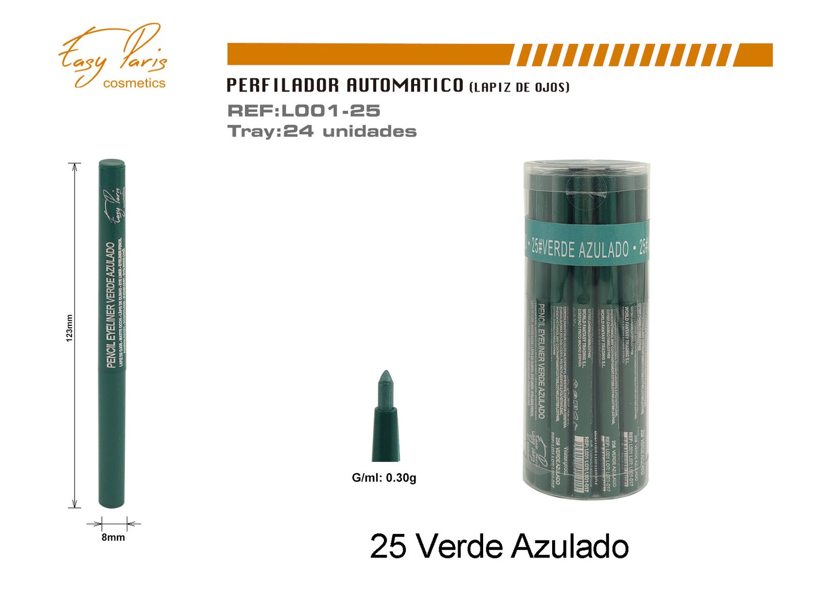 PERFILADOR DE OJOS AUT. VERDE METALIZADO