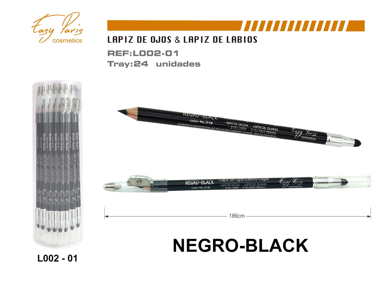 LAPIZ DE OJOS C/DIFUMINADOR NGR