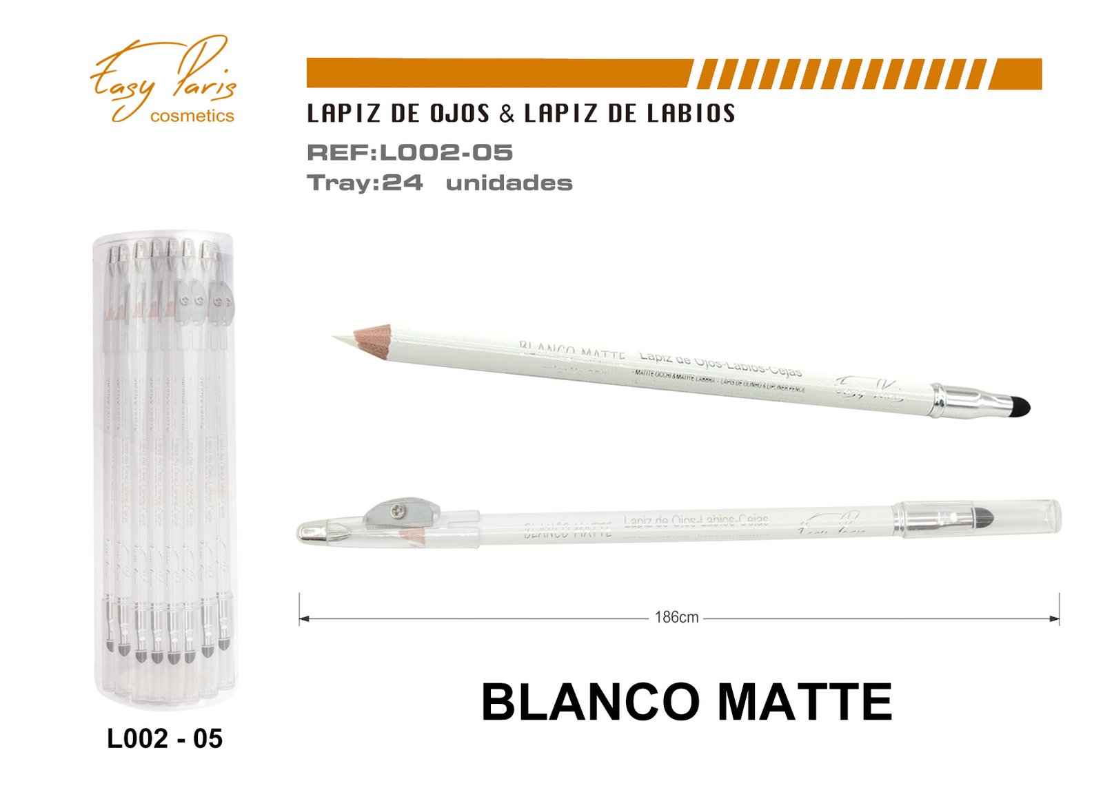 LAPIZ DE OJOS BLANCO MATE
