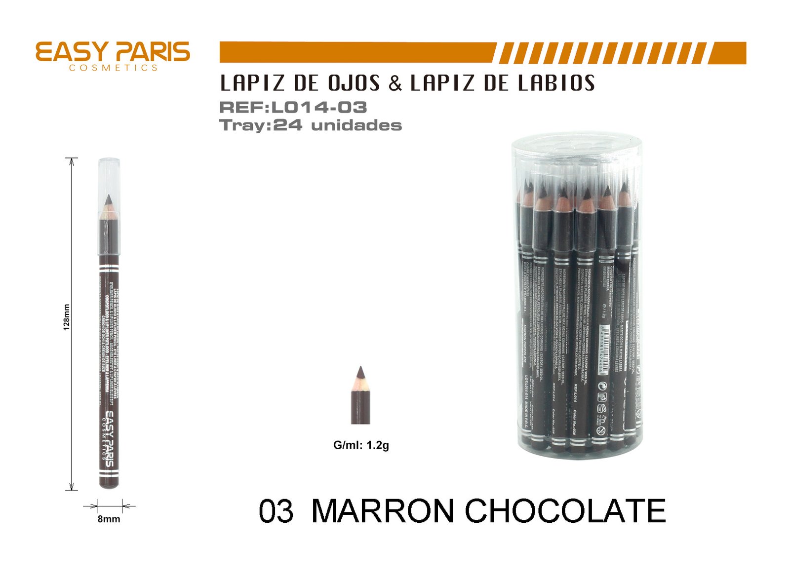 LAPIZ MADERA MARRON CHOCOLATE