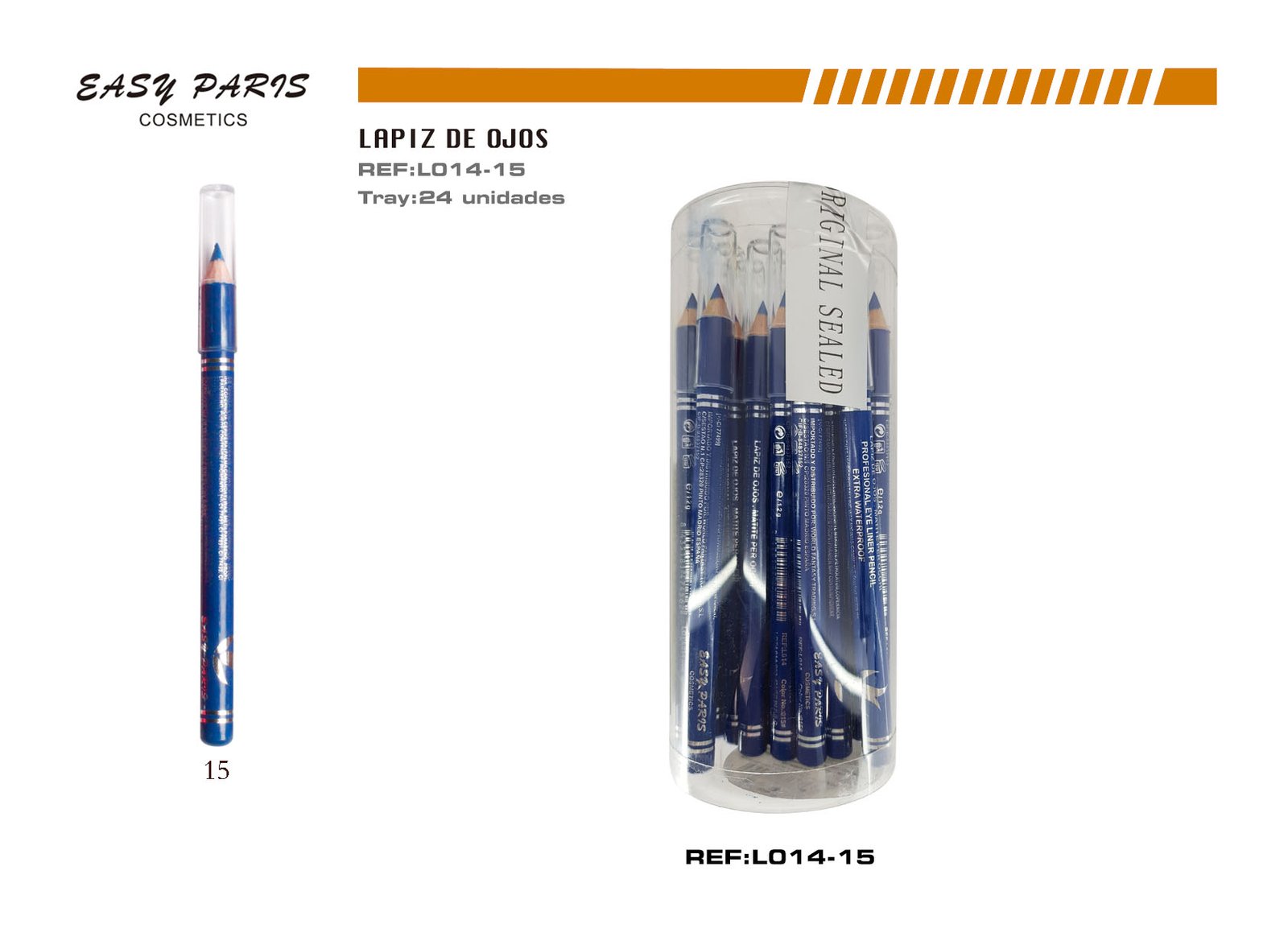 LAPIZ CORTO DE MADERA AZUL ZAFIRO