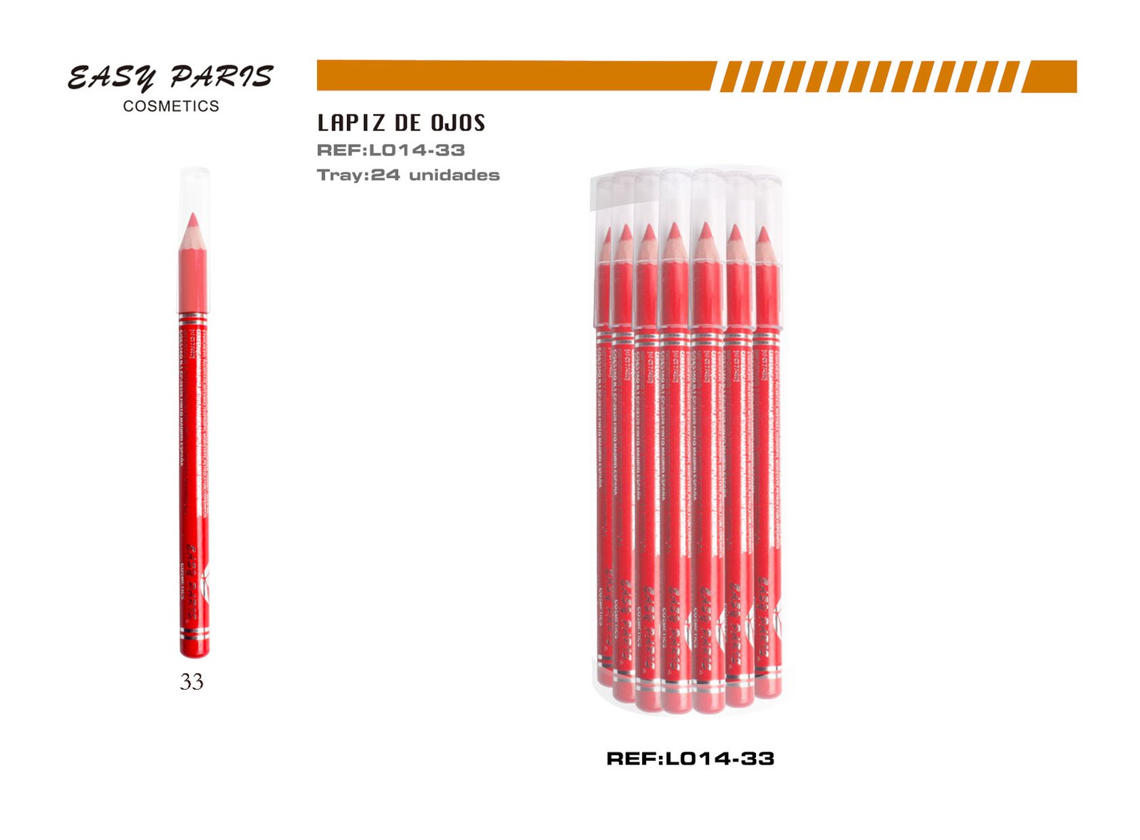 LAPIZ CORTO ROJO VIVO