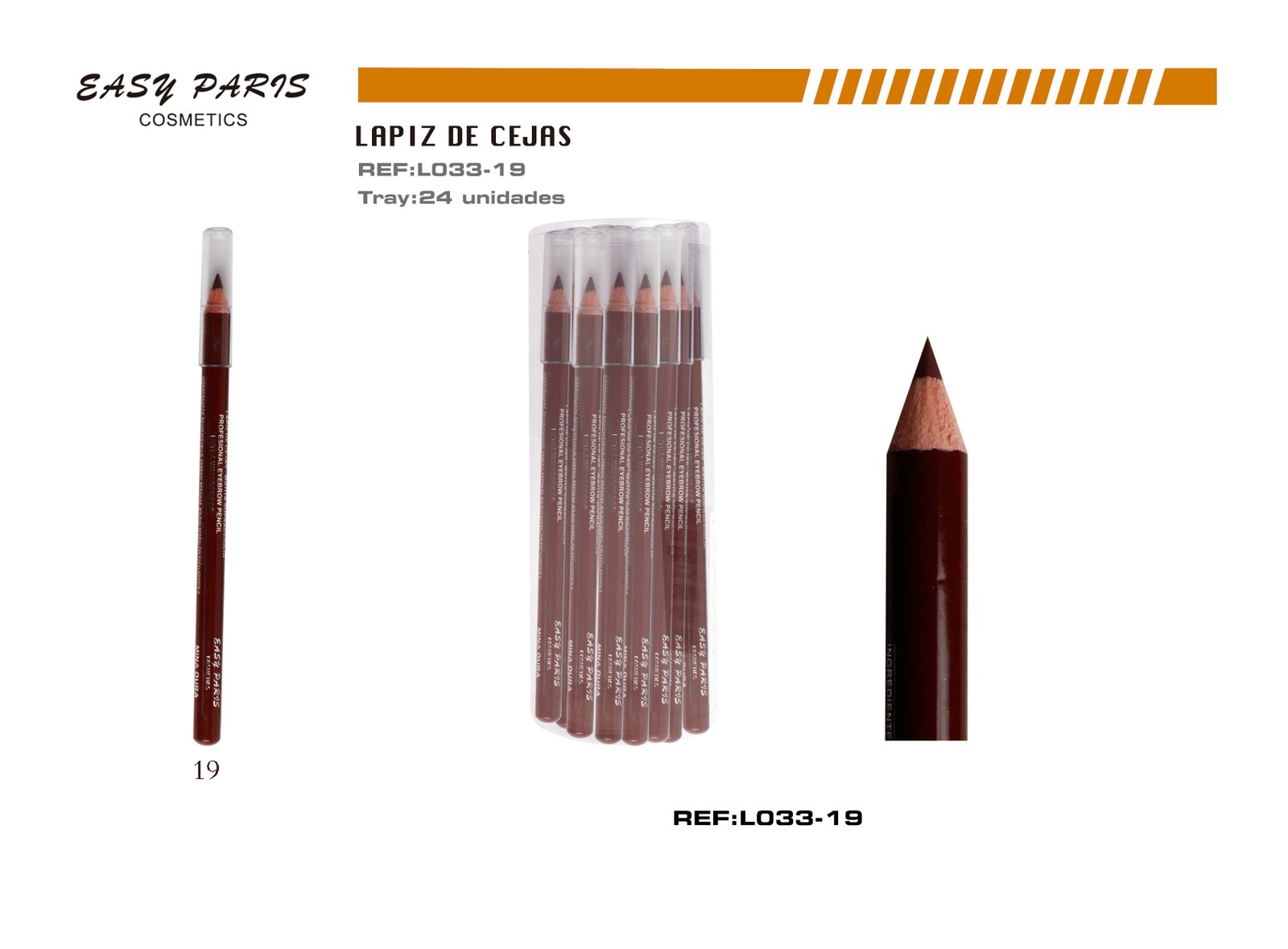 LAPIZ DE CEJAS MARRON BURDEO OSCUR MINA DURA